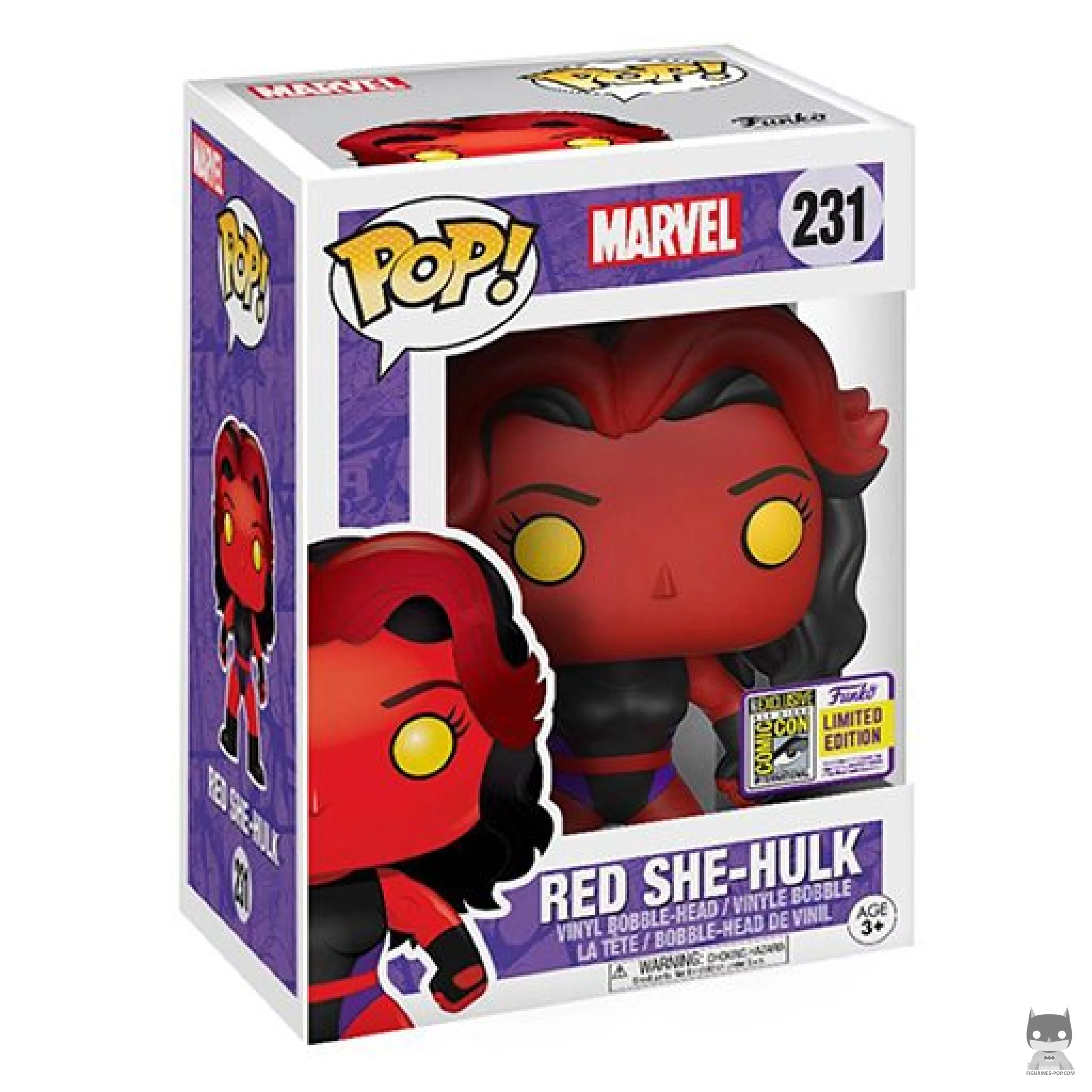 Figura Funko Pop! Red She-Hulk en su caja
