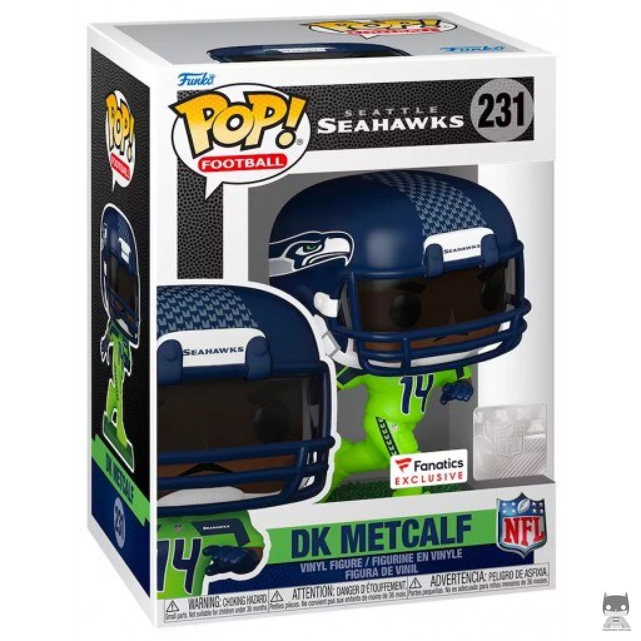 Figura Funko Pop! DK Metcalf en su caja