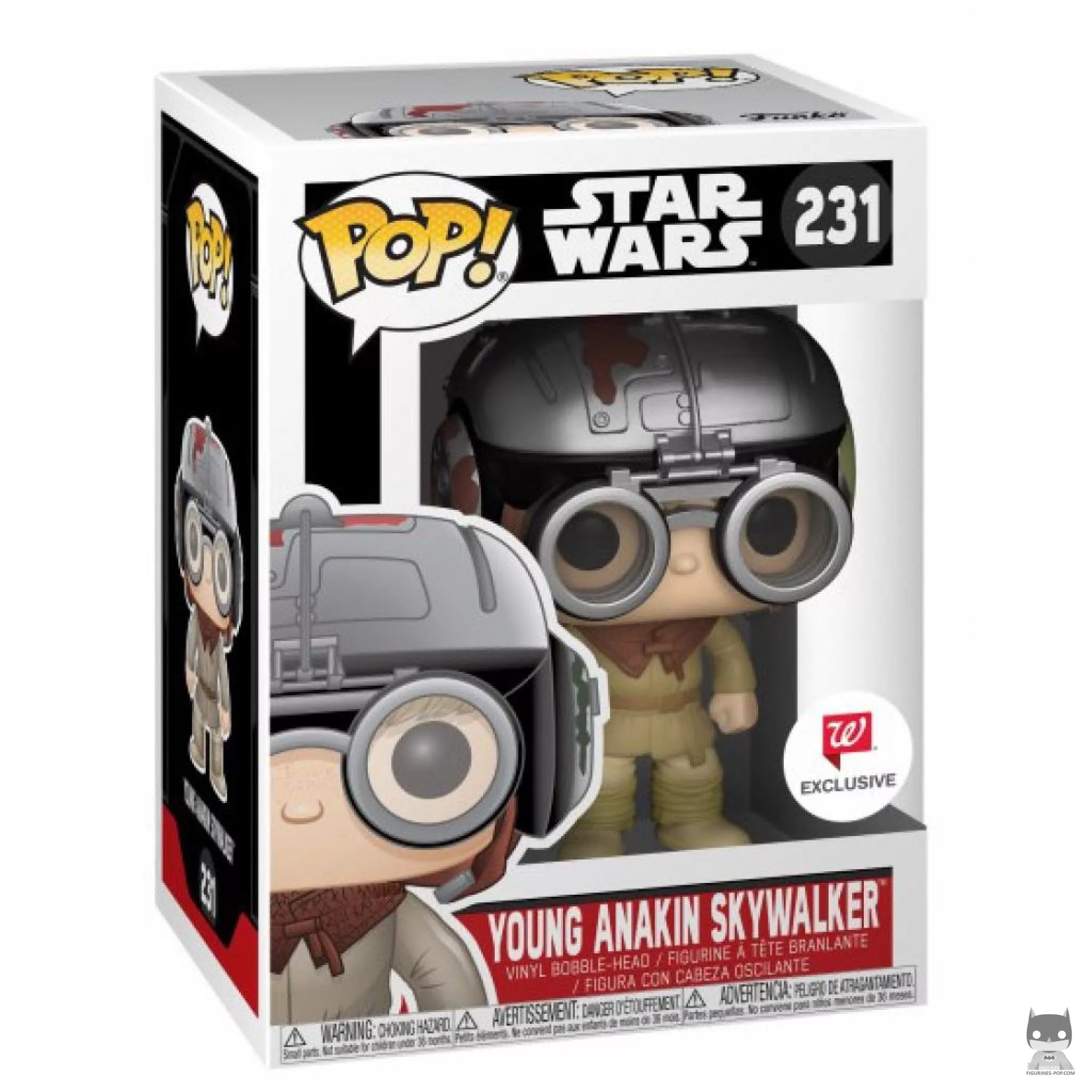 Figura Funko Pop! Anakin Skywalker con casco de piloto de carreras de vainas en su caja
