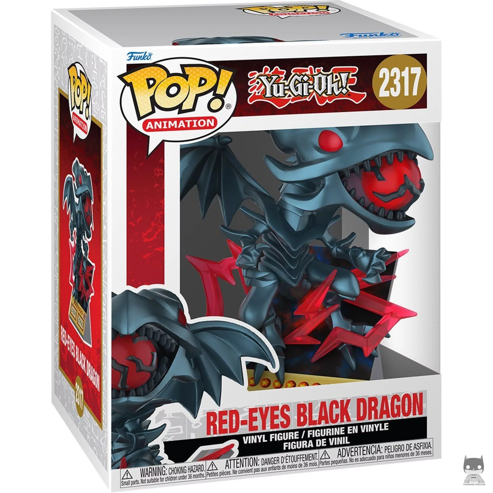 Figura Funko Pop! Dragón Negro de Ojos Rojos en su caja