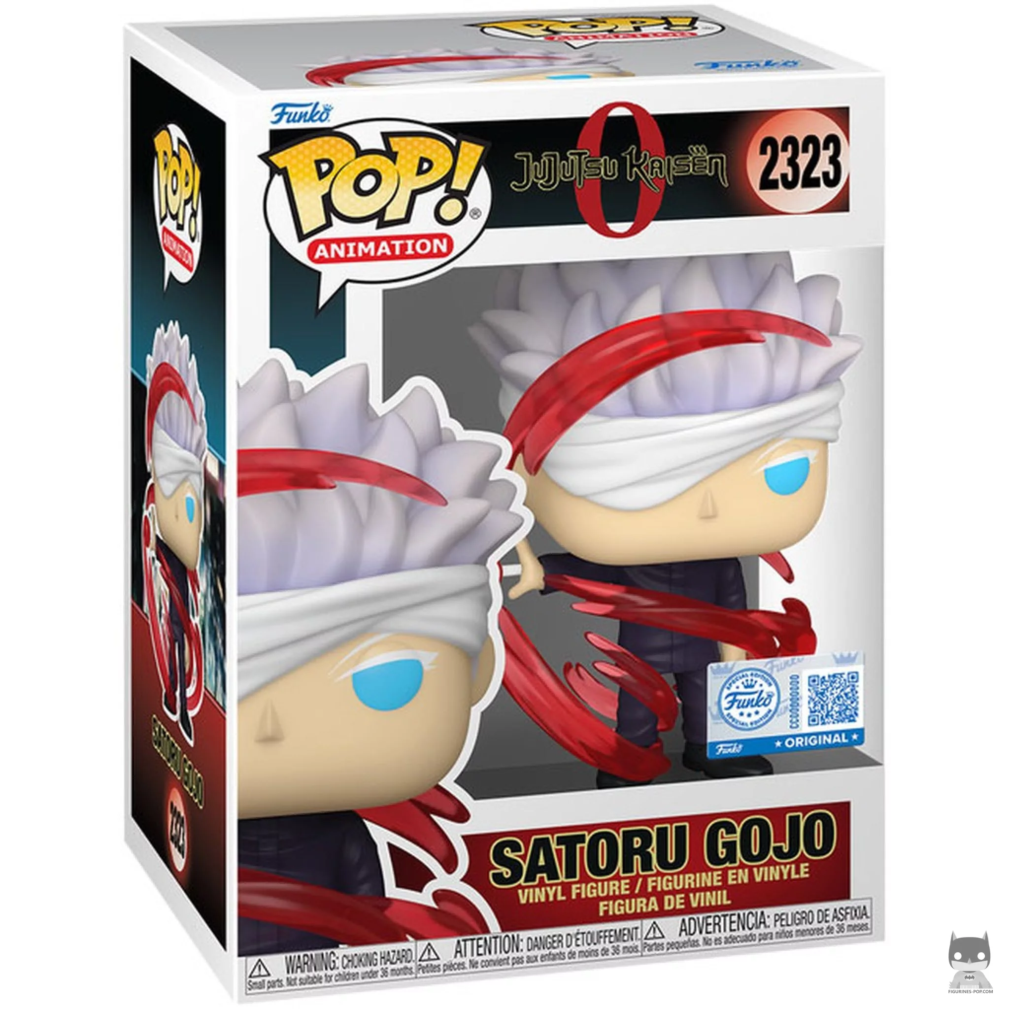 Figura Funko Pop! Satoru Gojo (Energía roja) en su caja