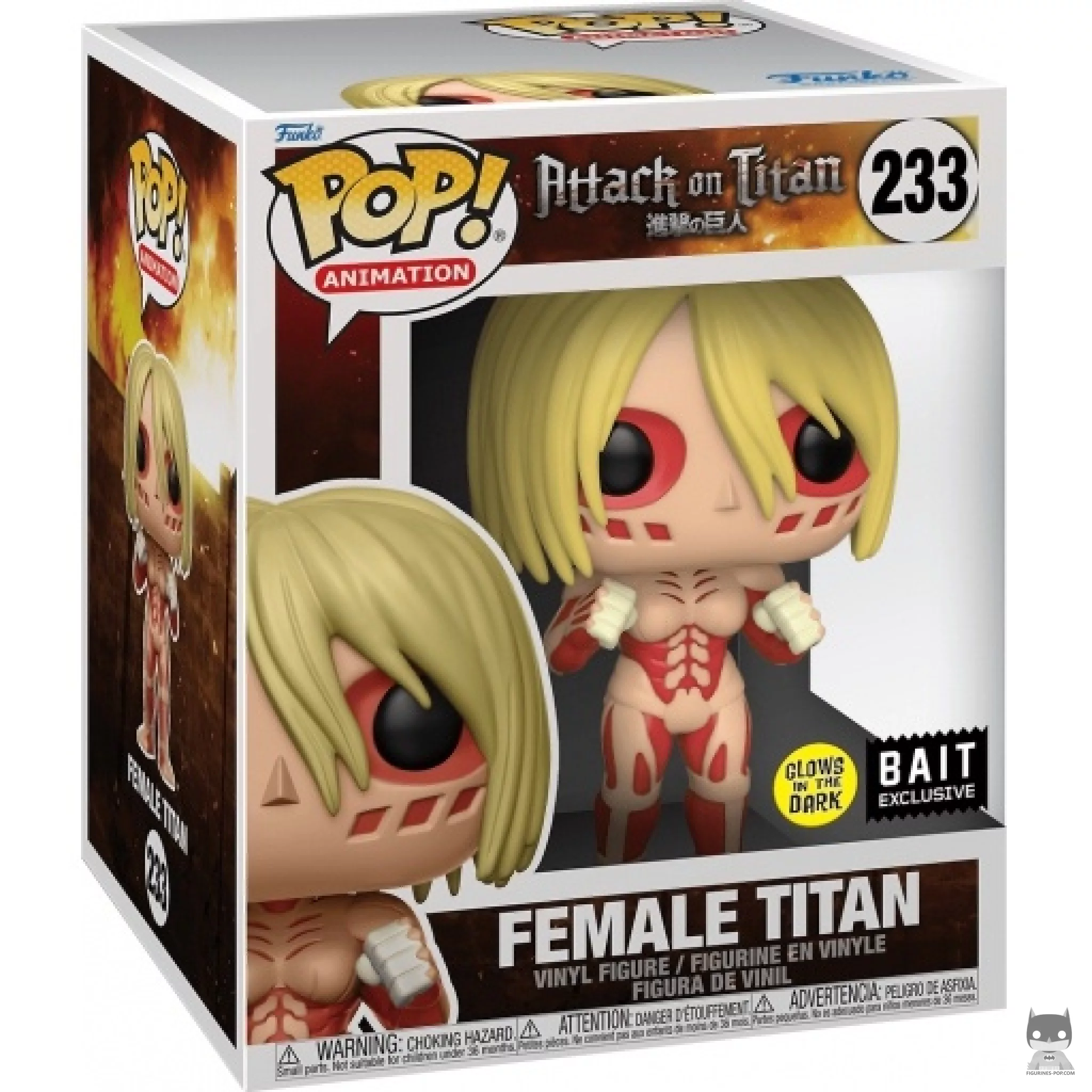 Figura Funko Pop! Titán Hembra (Brilla en la oscuridad) en su caja