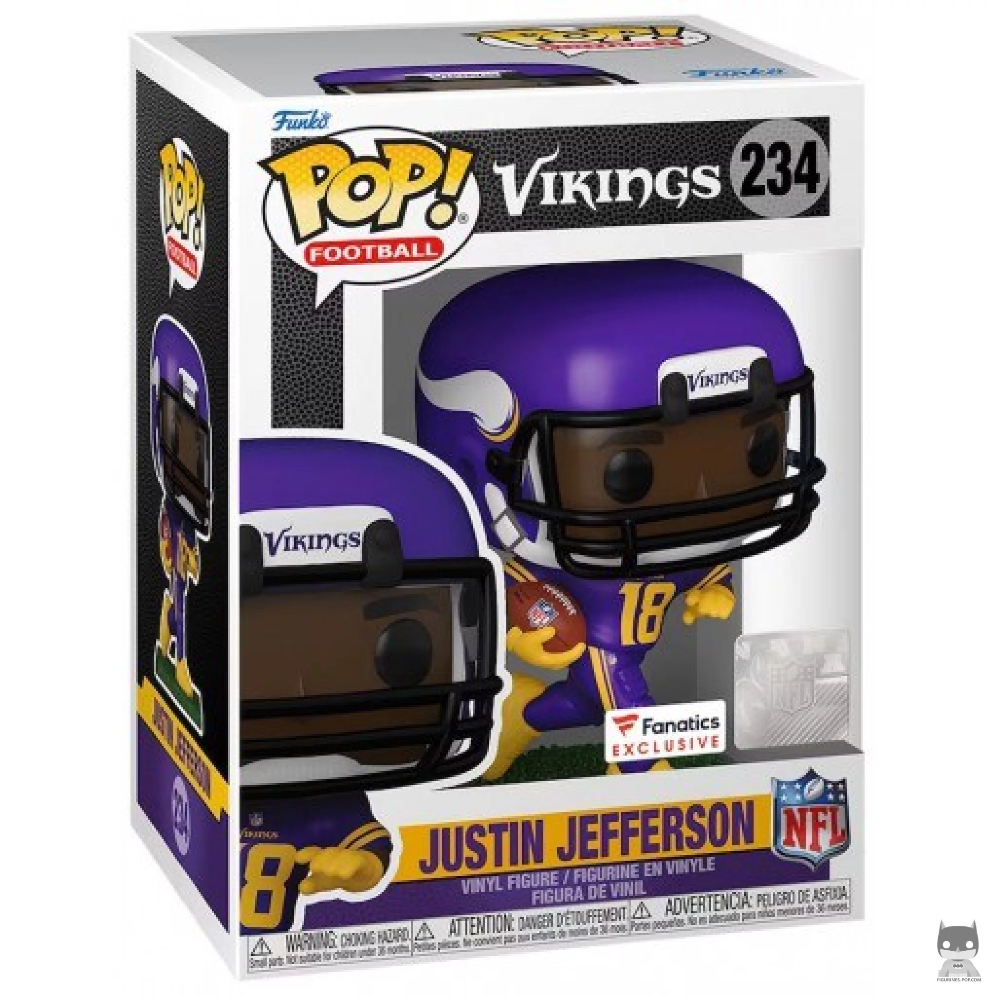 Figura Funko Pop! Justin Jefferson en su caja