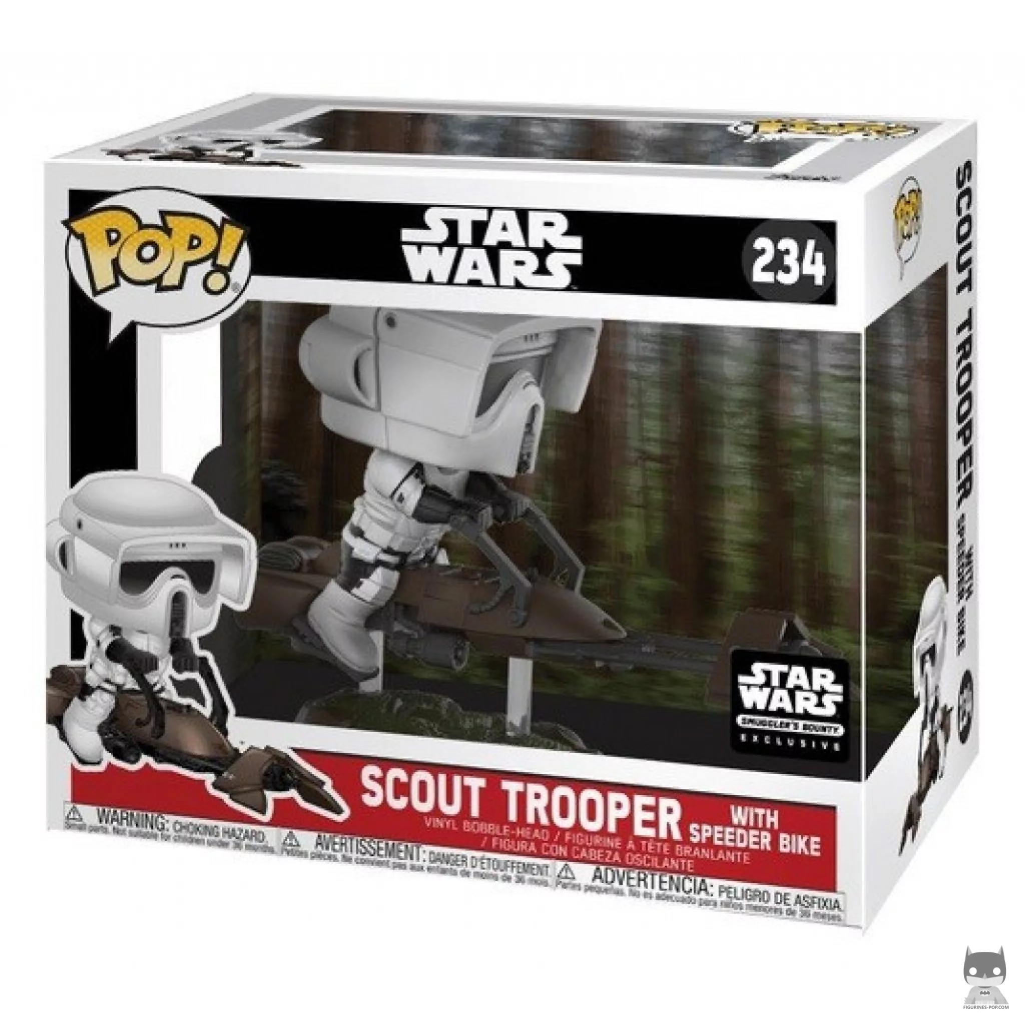 Figura Funko Pop! Soldado explorador con moto deslizadora en su caja