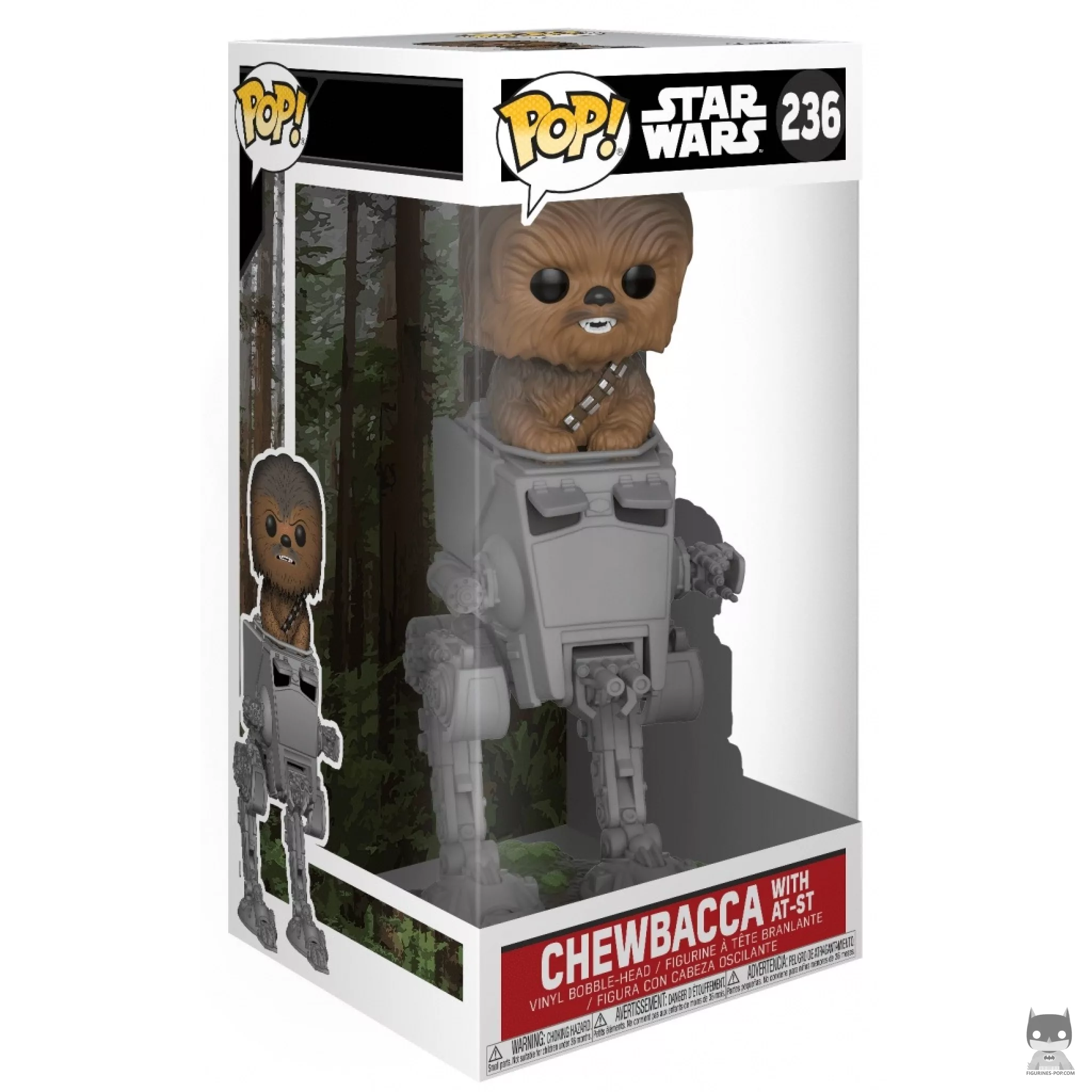 Figura Funko Pop! Chewbacca con AT-ST en su caja