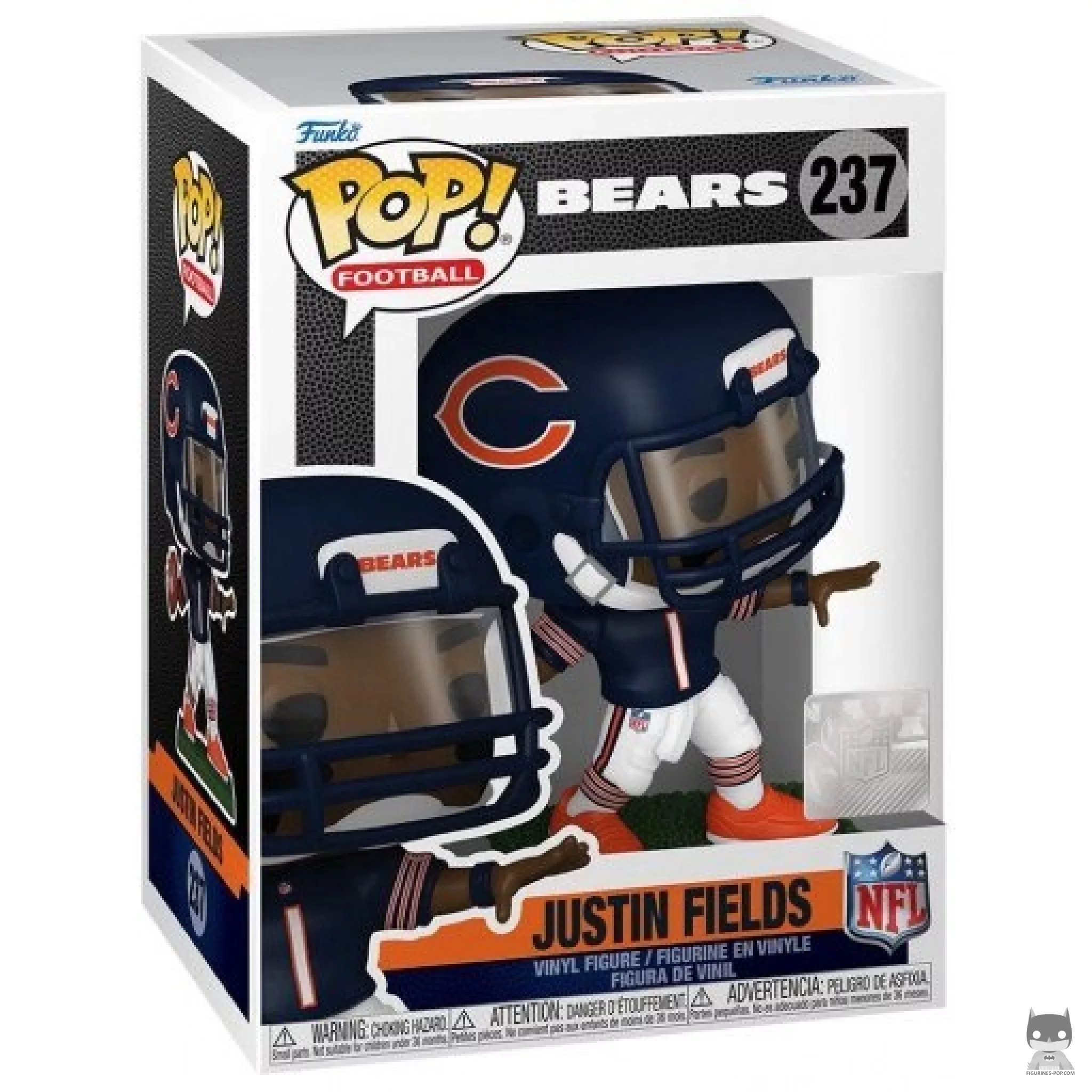 Figura Funko Pop! Justin Fields en su caja