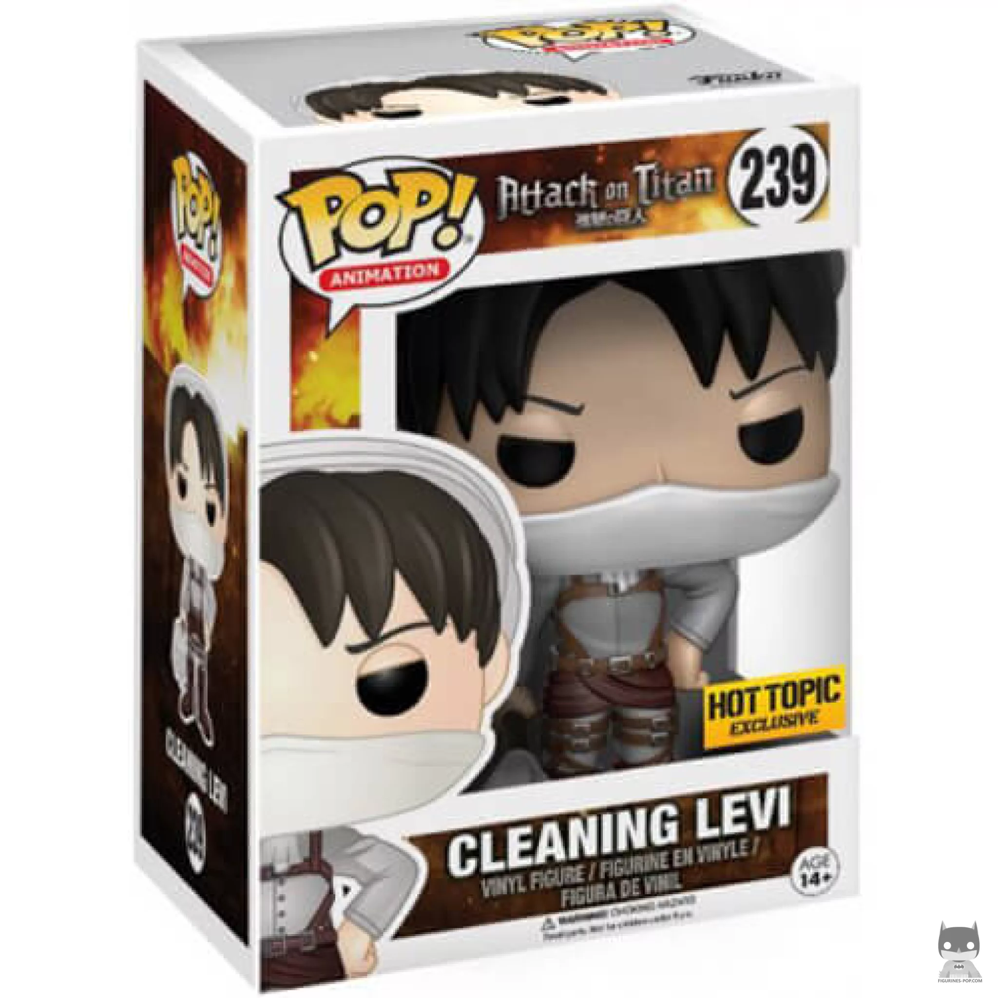 Figura Funko Pop! Levi limpiando en su caja