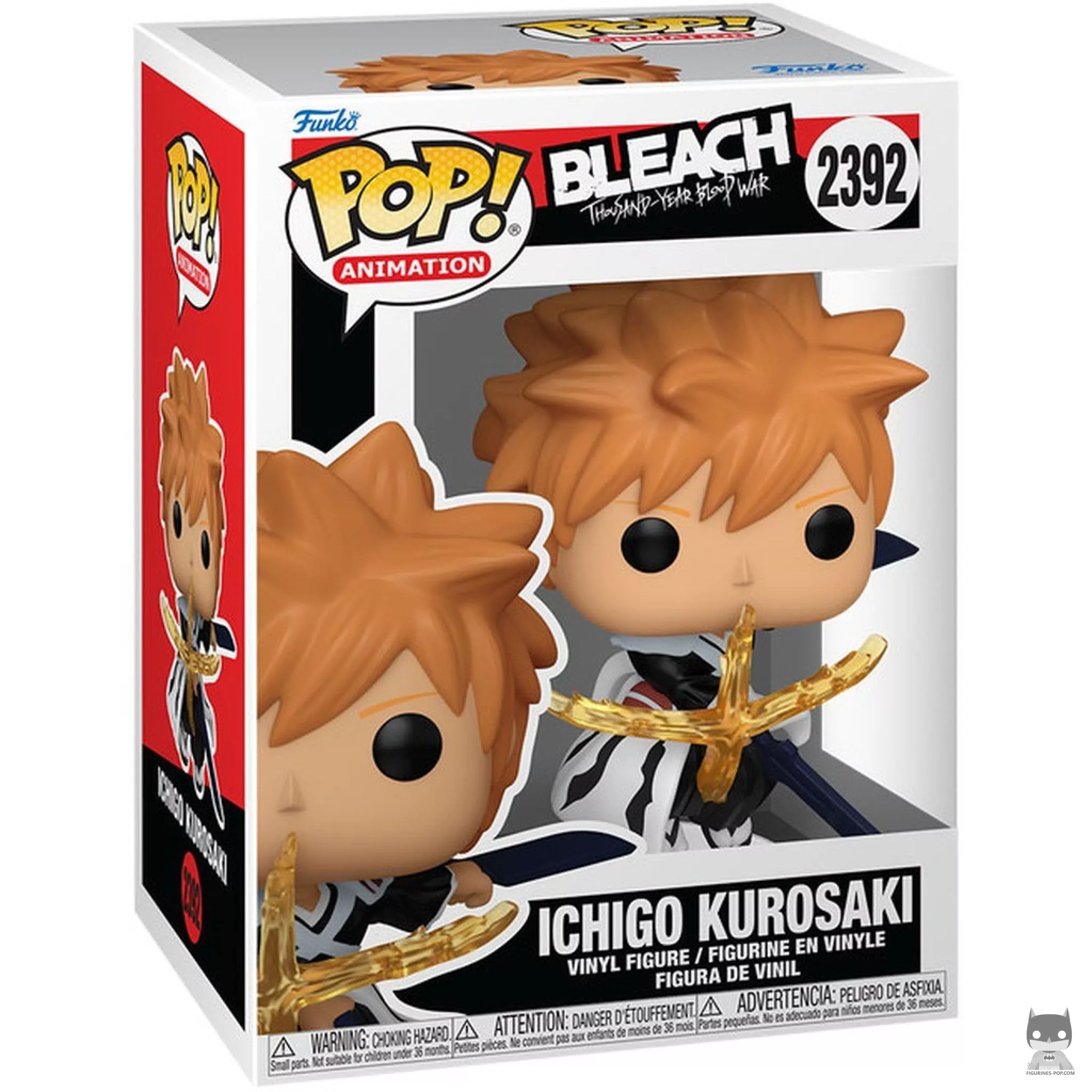 Figura Funko Pop! Ichigo Kurosaki con las dos espadas Zangetsu en su caja