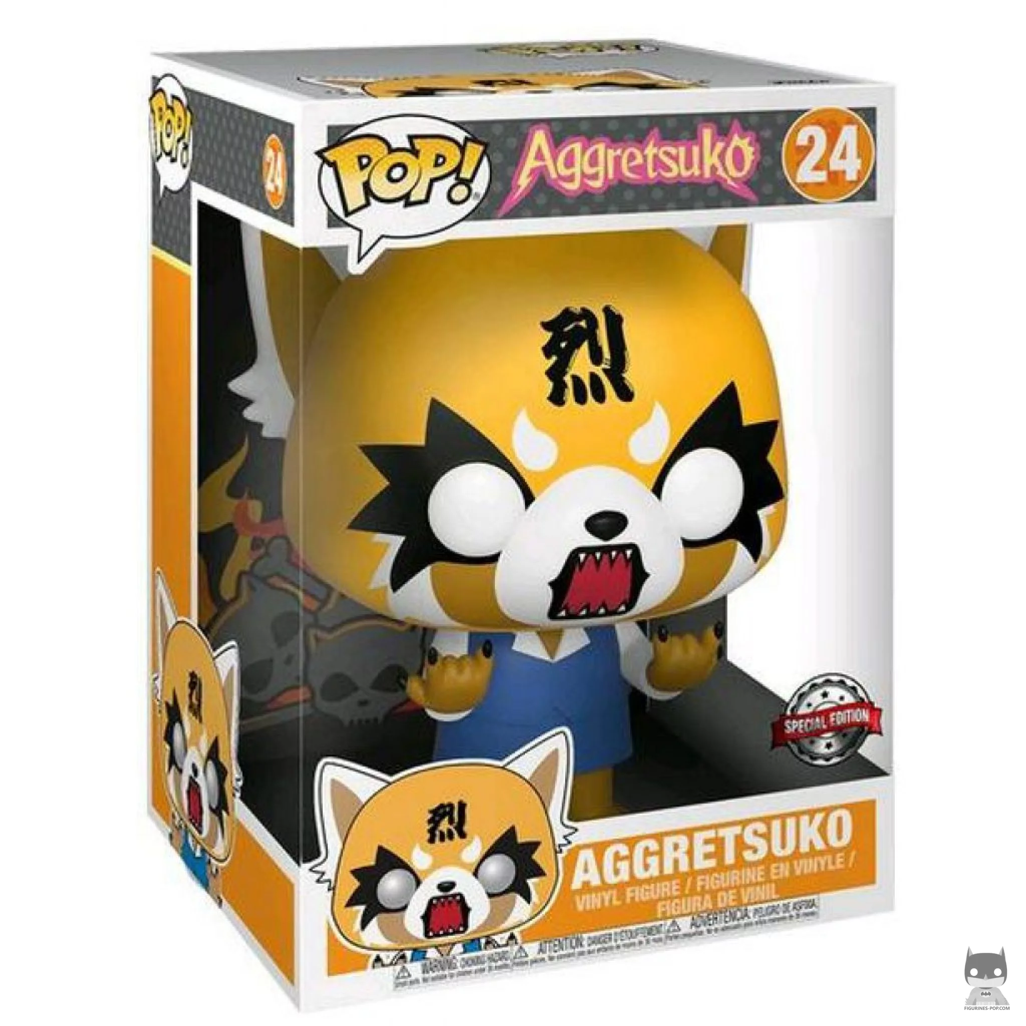 Figura Funko Pop! Aggretsuko furiosa (Supersized) en su caja