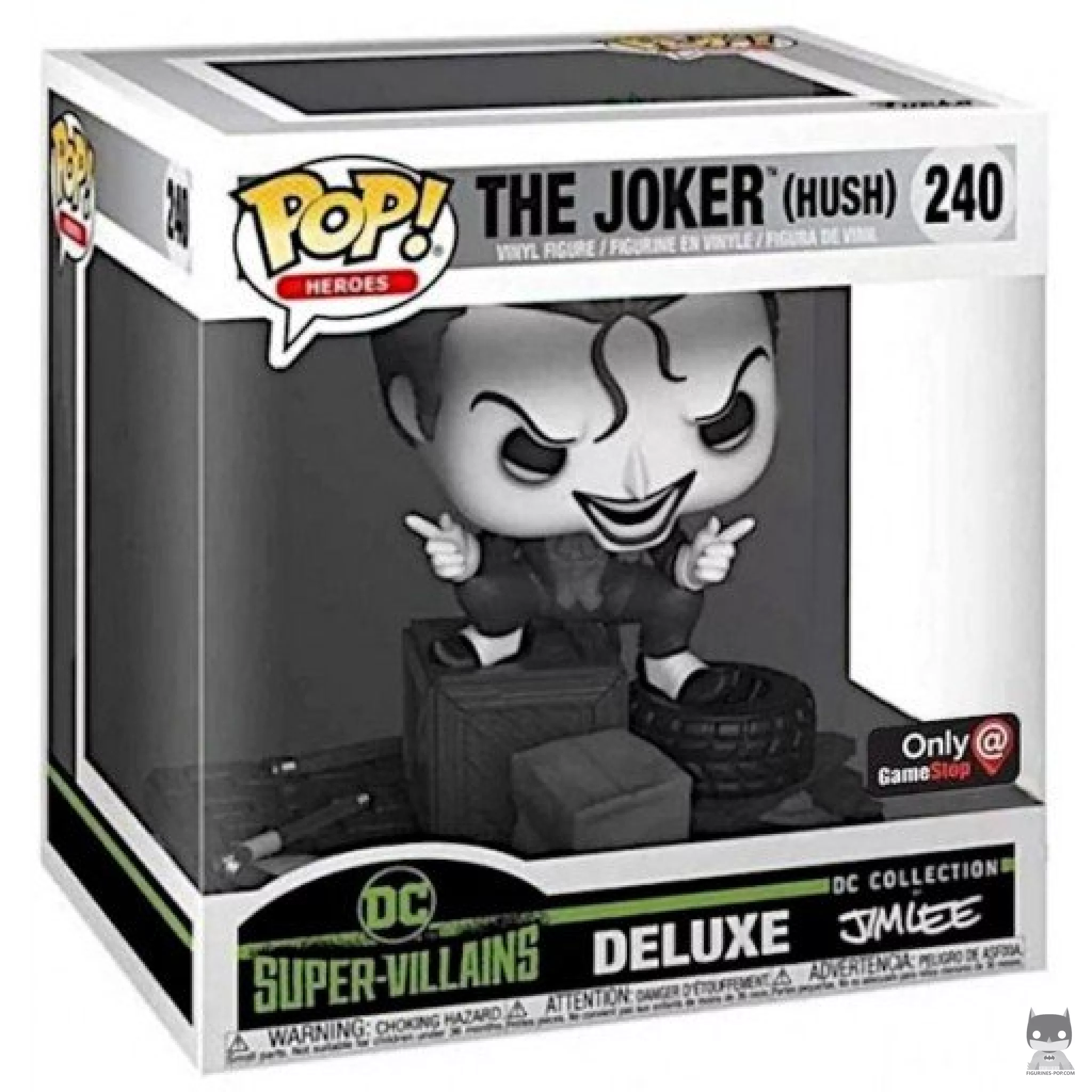 Figura Funko Pop! Joker (Blanco y negro) en su caja