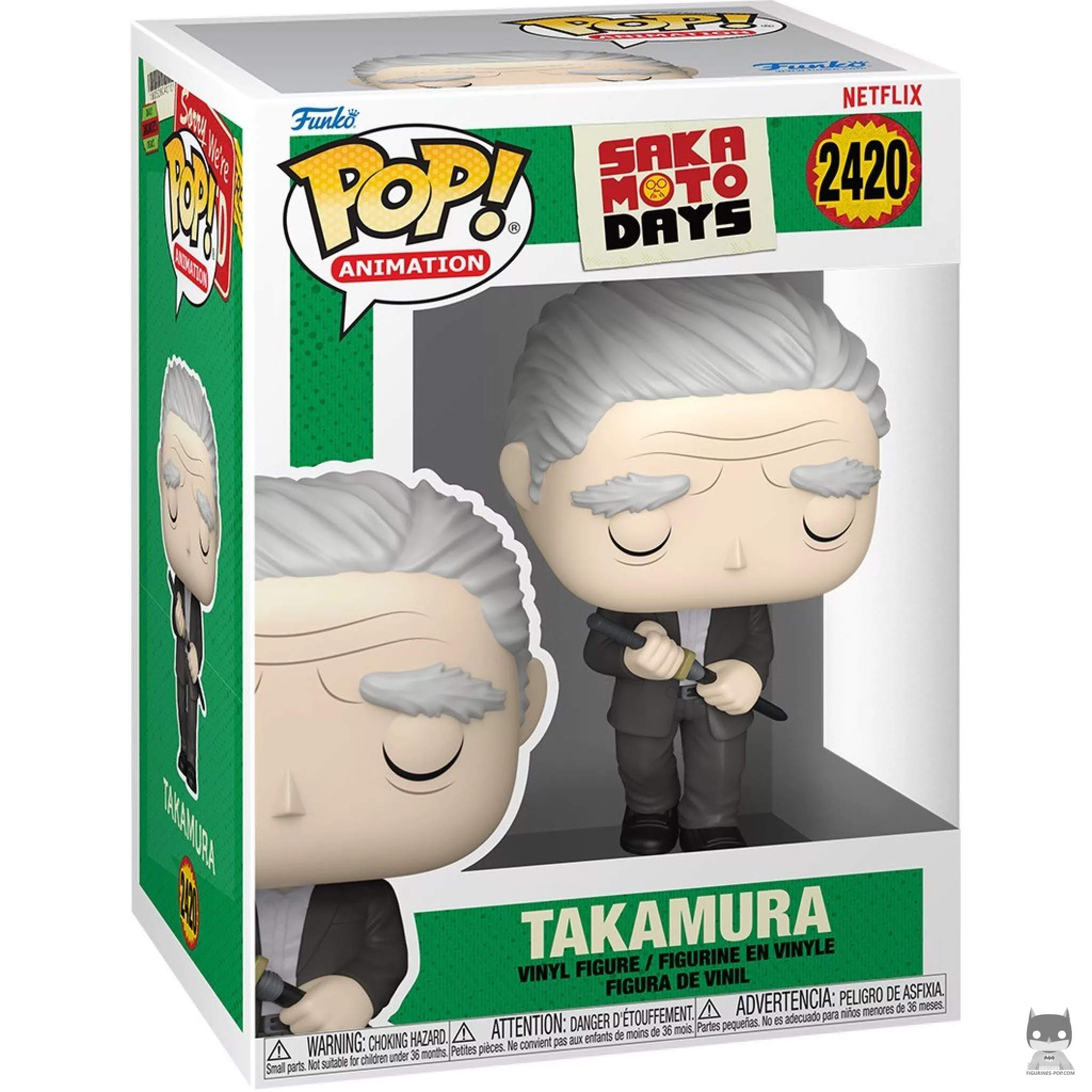 Figura Funko Pop! Takamura en su caja