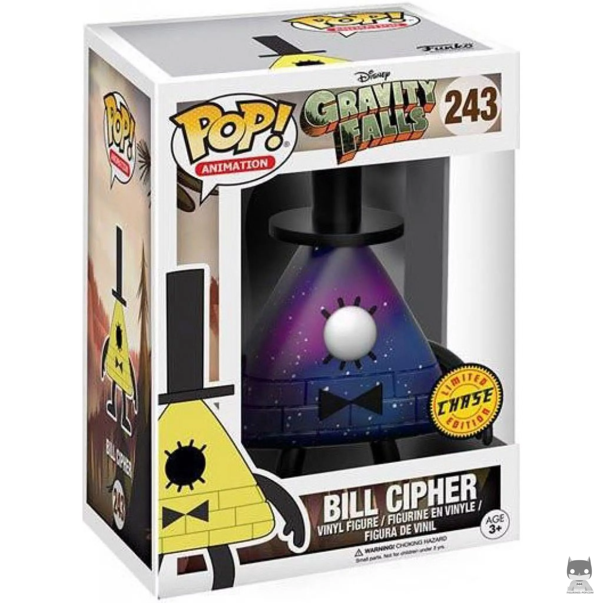 Figura Funko Pop! Bill Cipher (Chase) en su caja