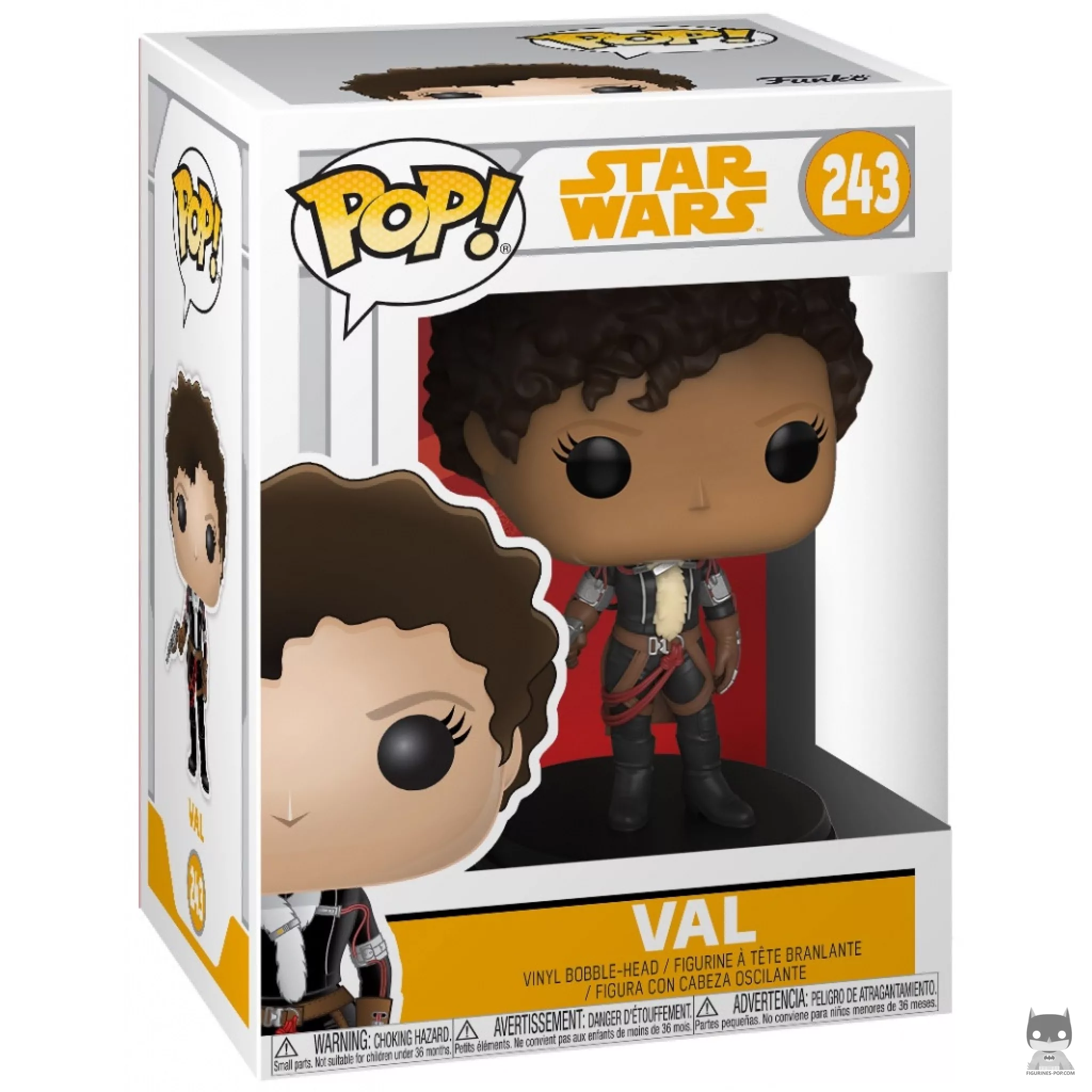 Figura Funko Pop! Val en su caja