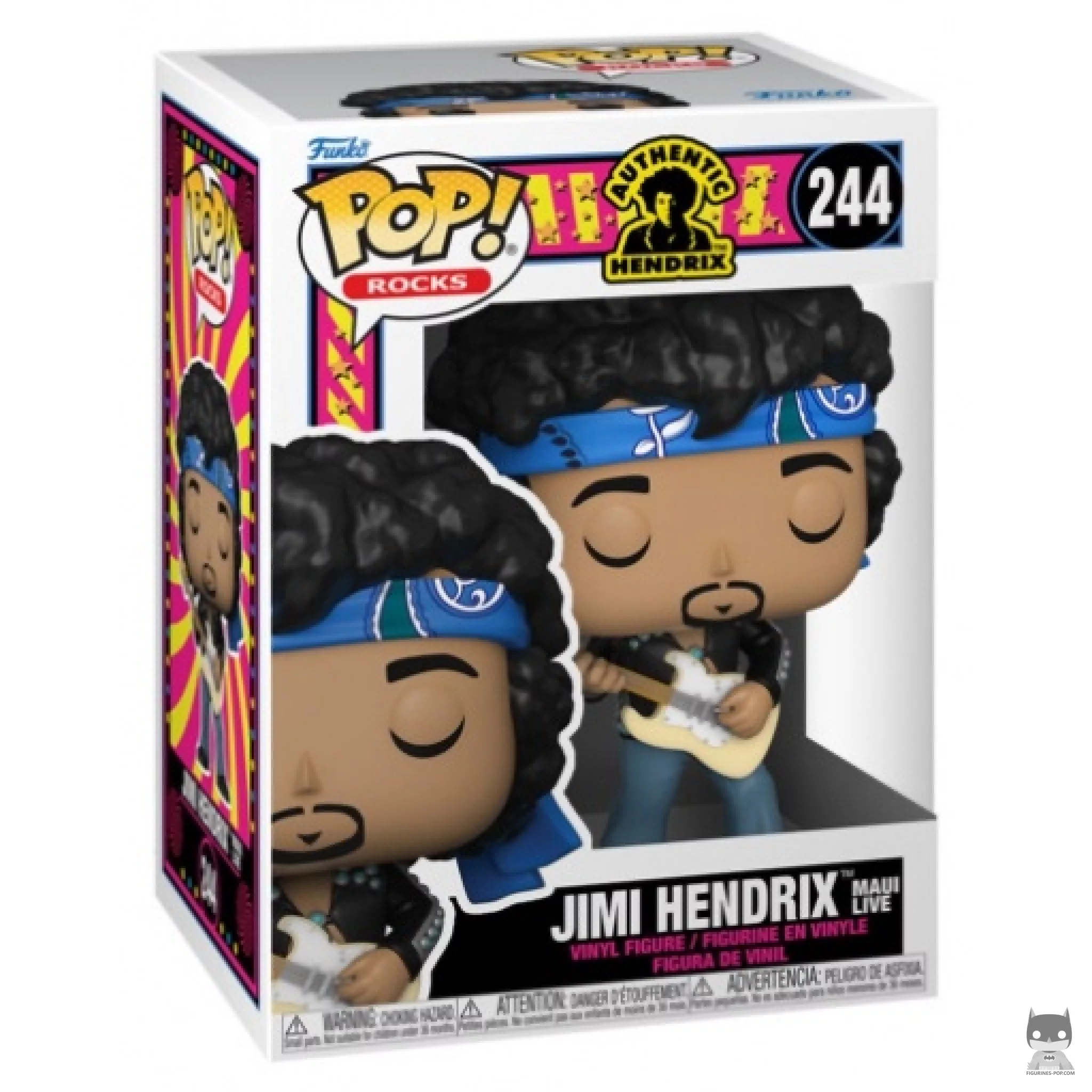 Figura Funko Pop! Jimi Hendrix (Live in Maui) en su caja
