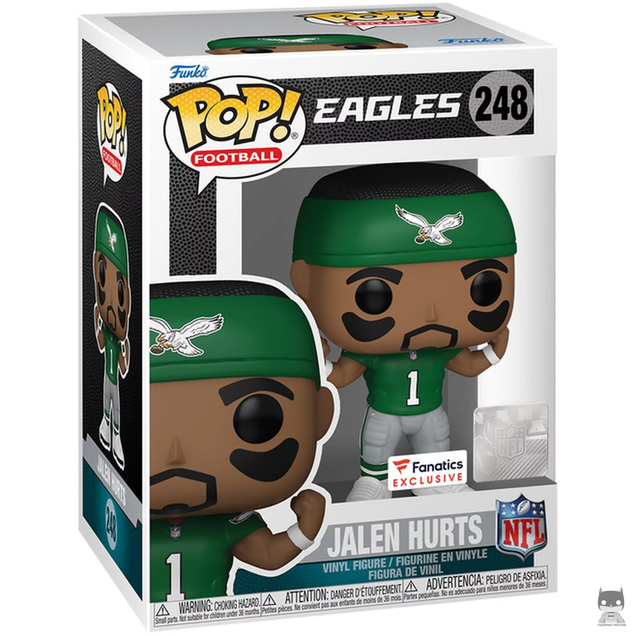 Figura Funko Pop! Jalen Hurts en su caja