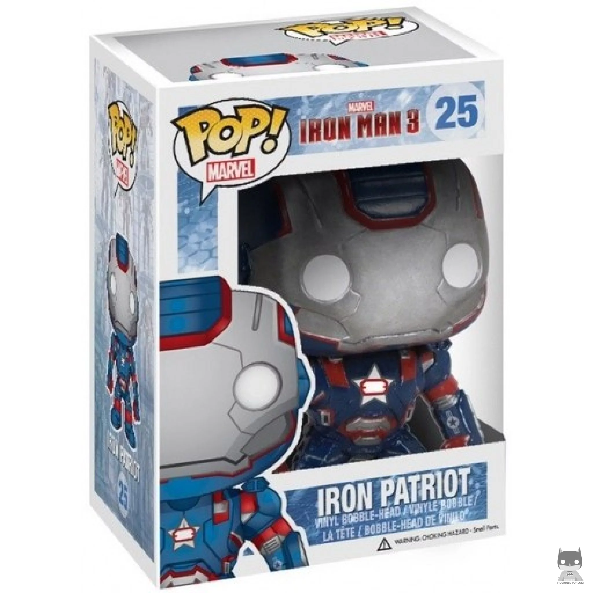 Figura Funko Pop! Iron Patriot en su caja