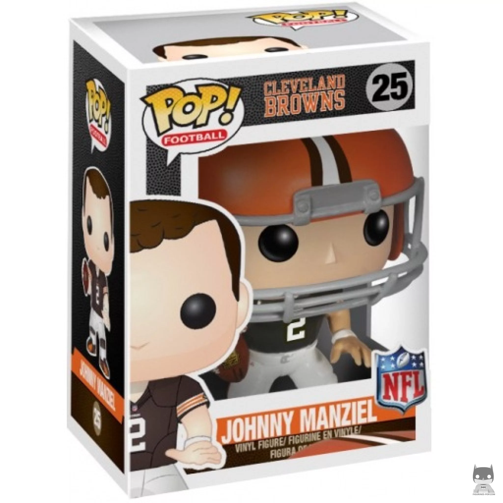 Figura Funko Pop! Johnny Manziel en su caja