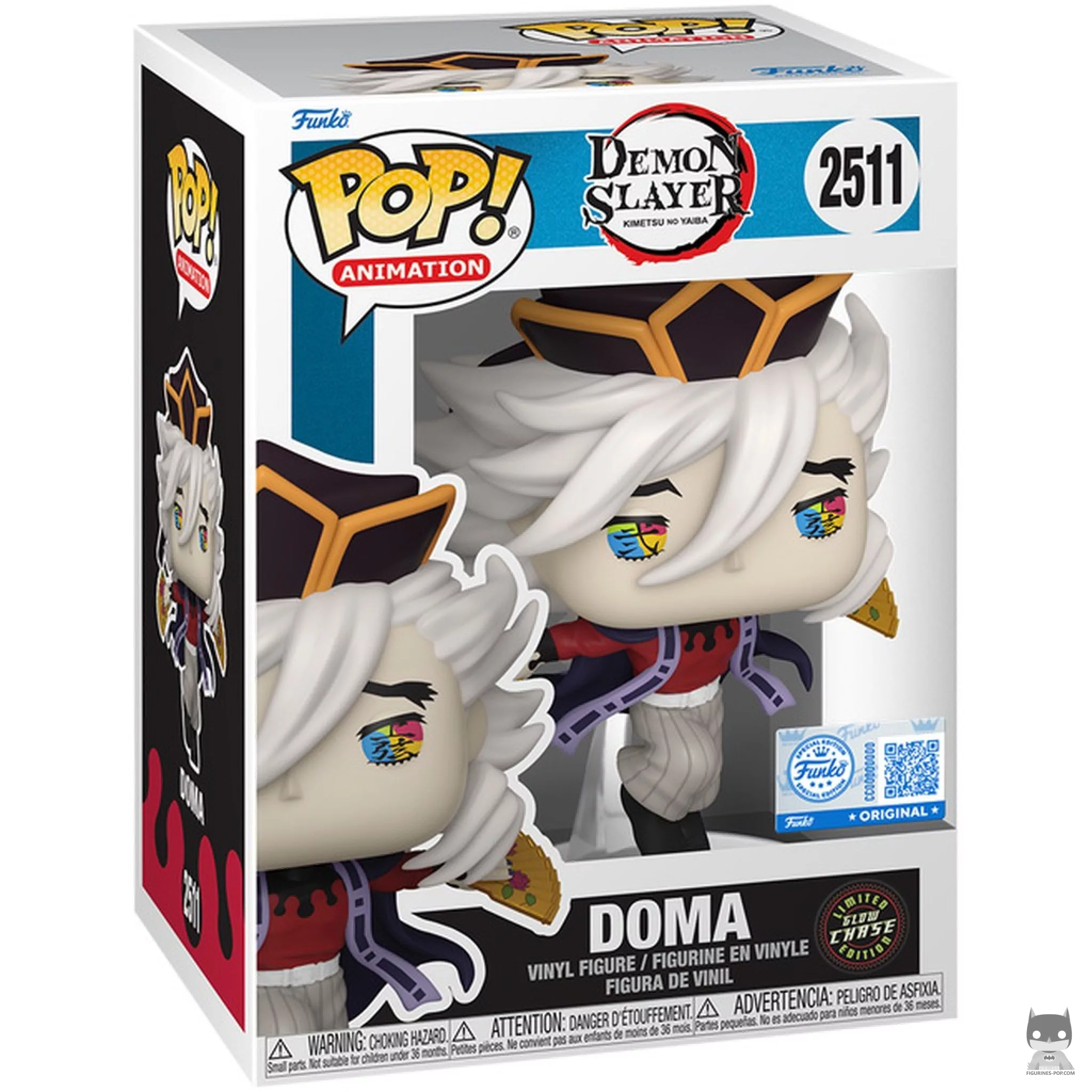 Figura Funko Pop! Doma con abanicos de guerra (Chase & Brilla en la oscuridad) en su caja