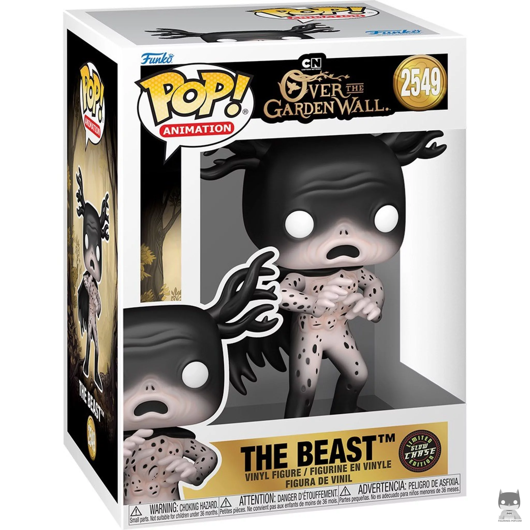 Figura Funko Pop! La Bestia (Chase & Brilla en la oscuridad) en su caja