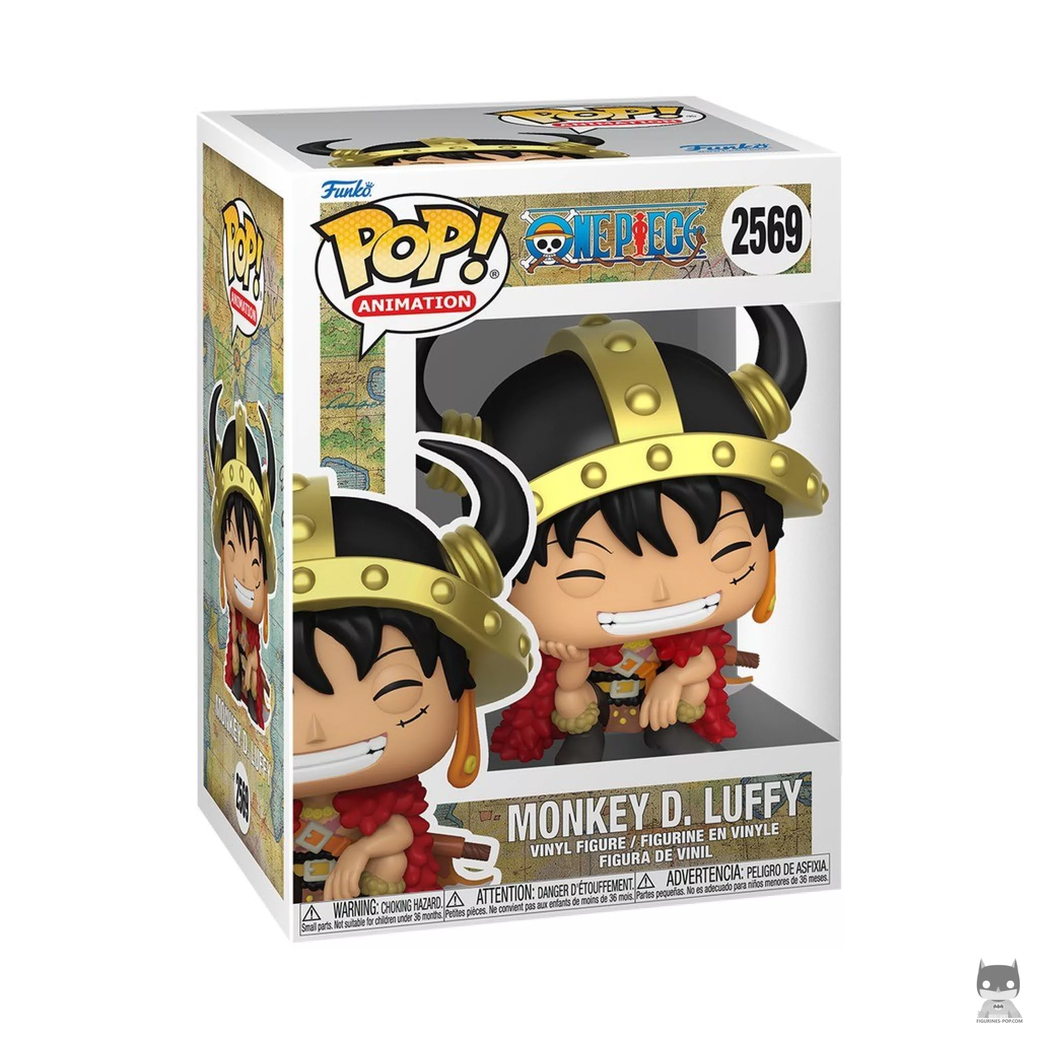Figura Funko Pop! Monkey D. Luffy con casco en su caja