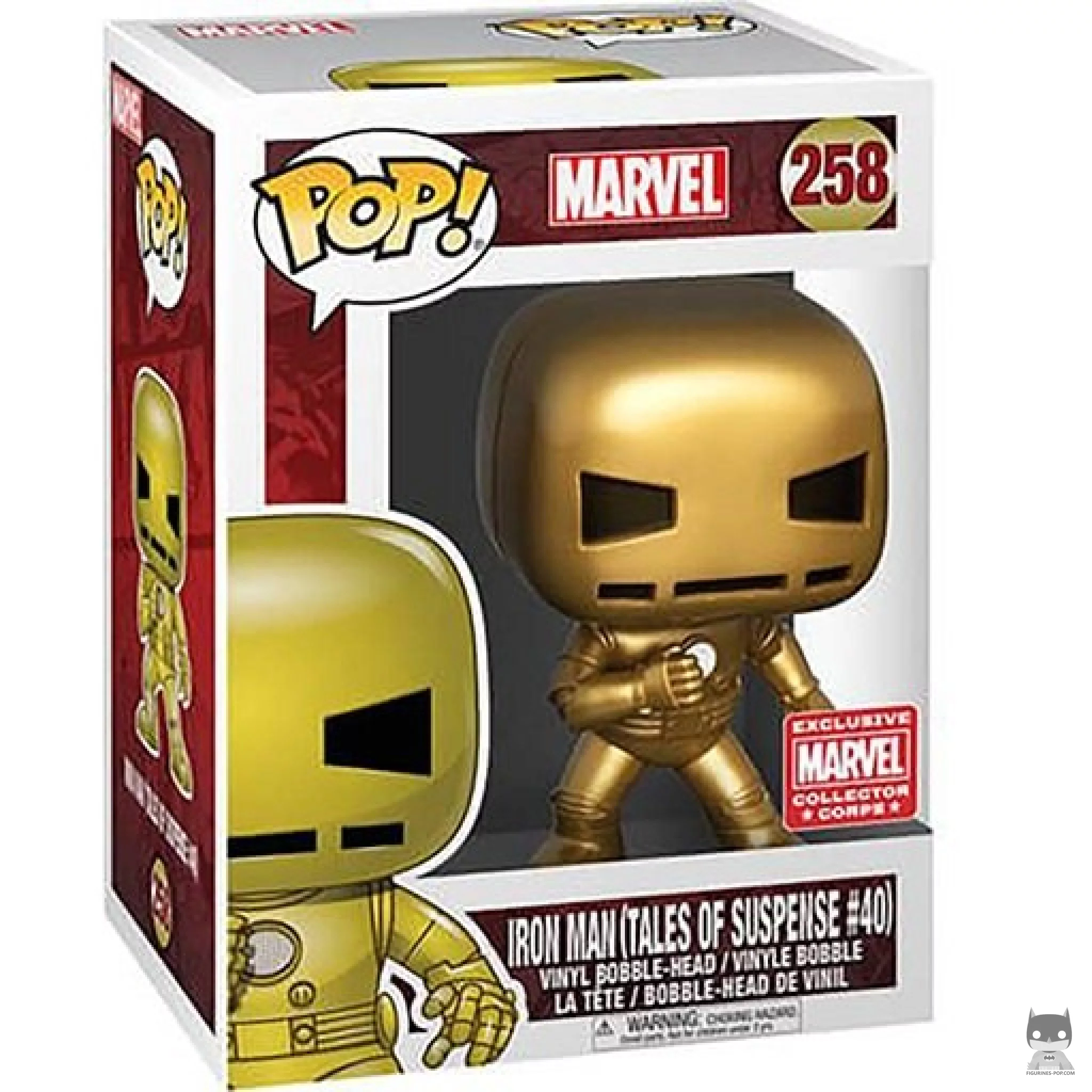 Figura Funko Pop! Iron Man (Dorado) en su caja