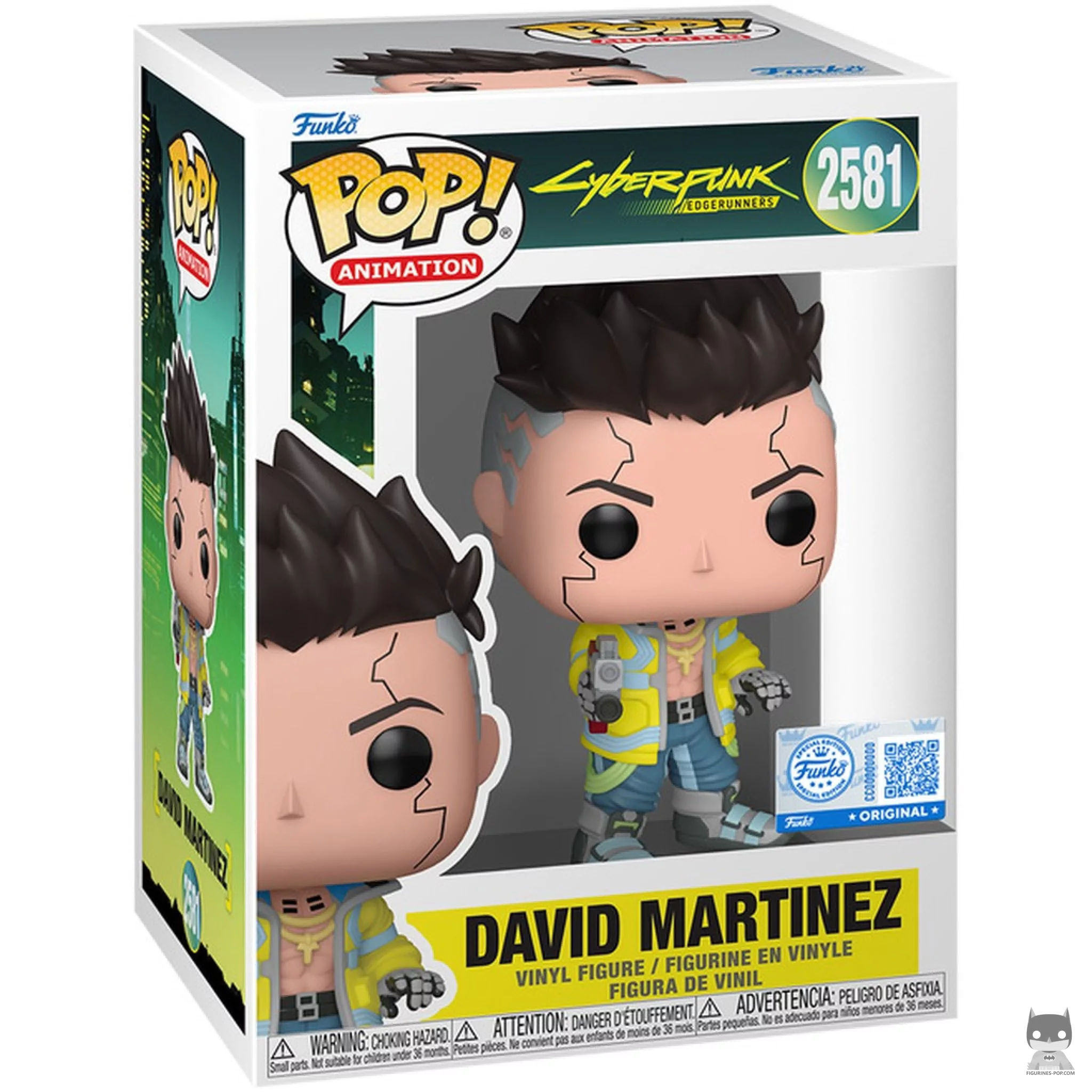Figura Funko Pop! David Martinez con HJKE-11 Yukimura en su caja