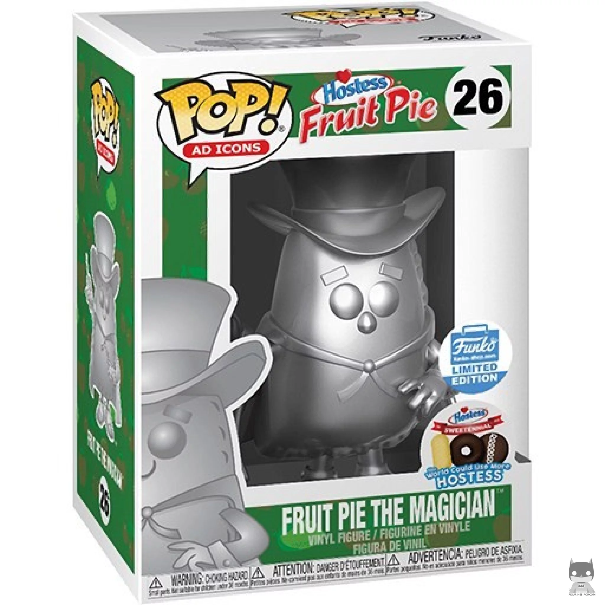 Figura Funko Pop! Fruit Pie the Magician (Platino) en su caja