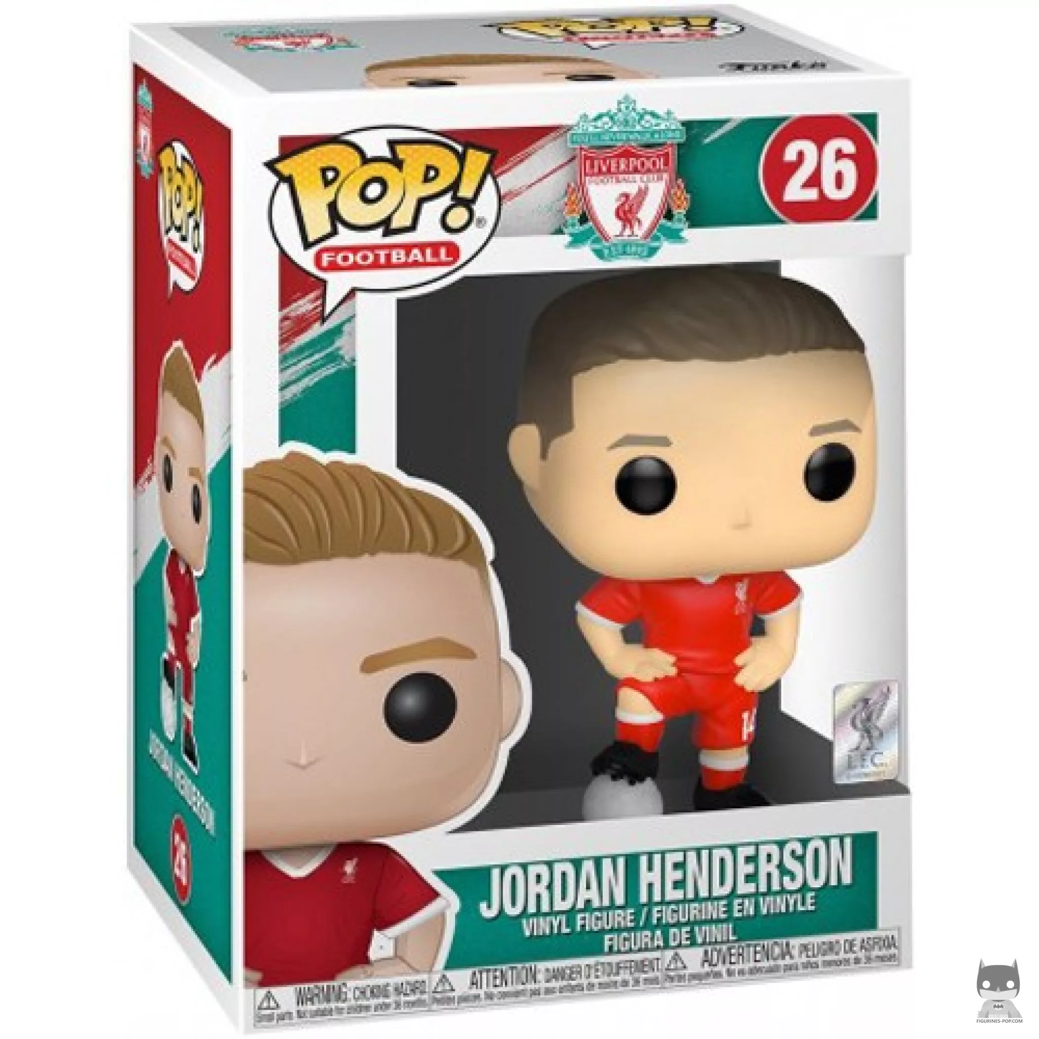 Figura Funko Pop! Jordan Henderson (Liverpool) en su caja