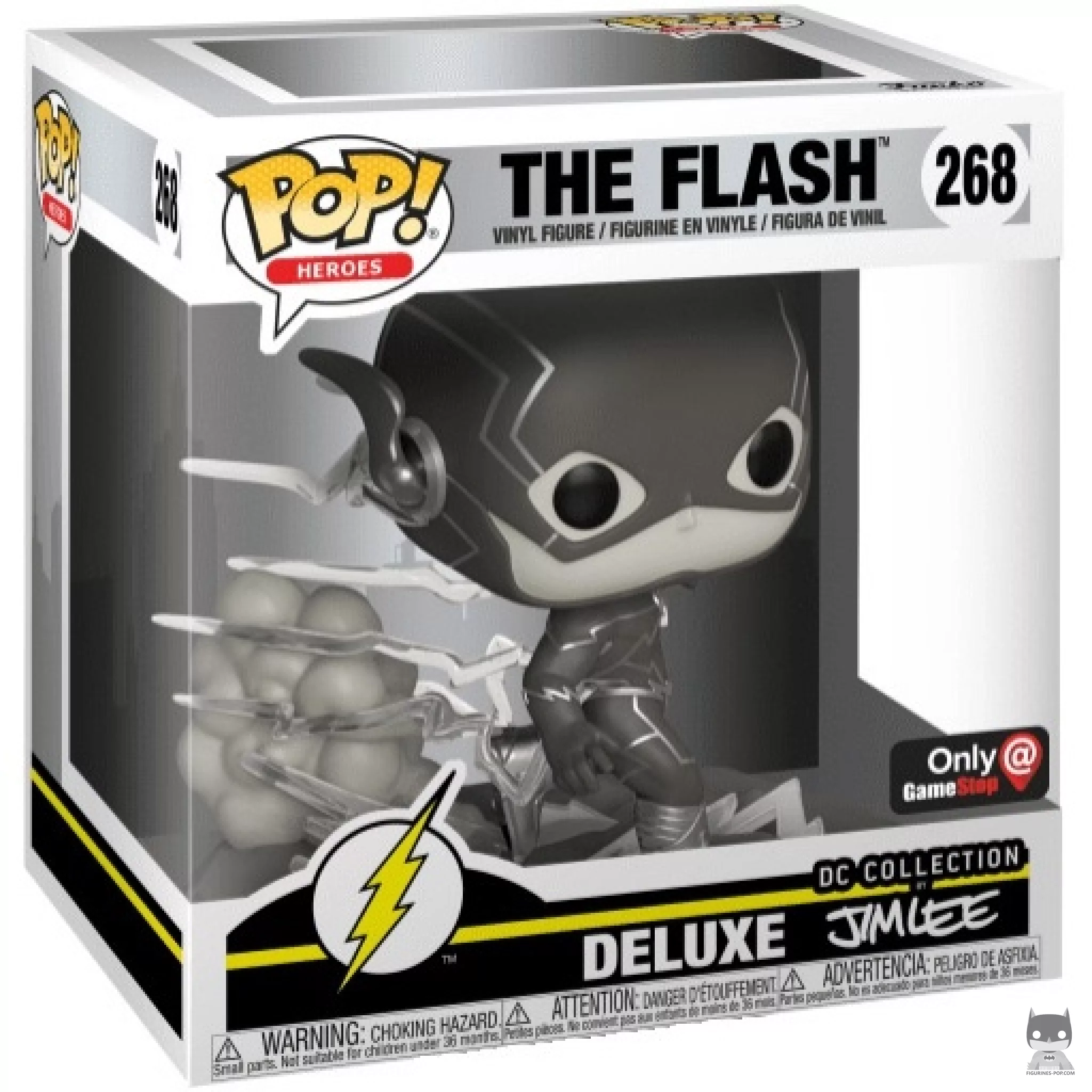 Figura Funko Pop! Flash (Blanco y negro) en su caja