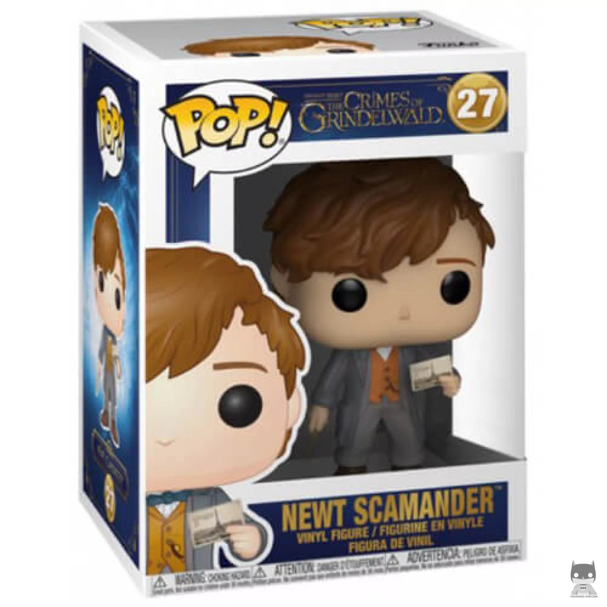 Figura Funko Pop! Newt Scamander con postal en su caja