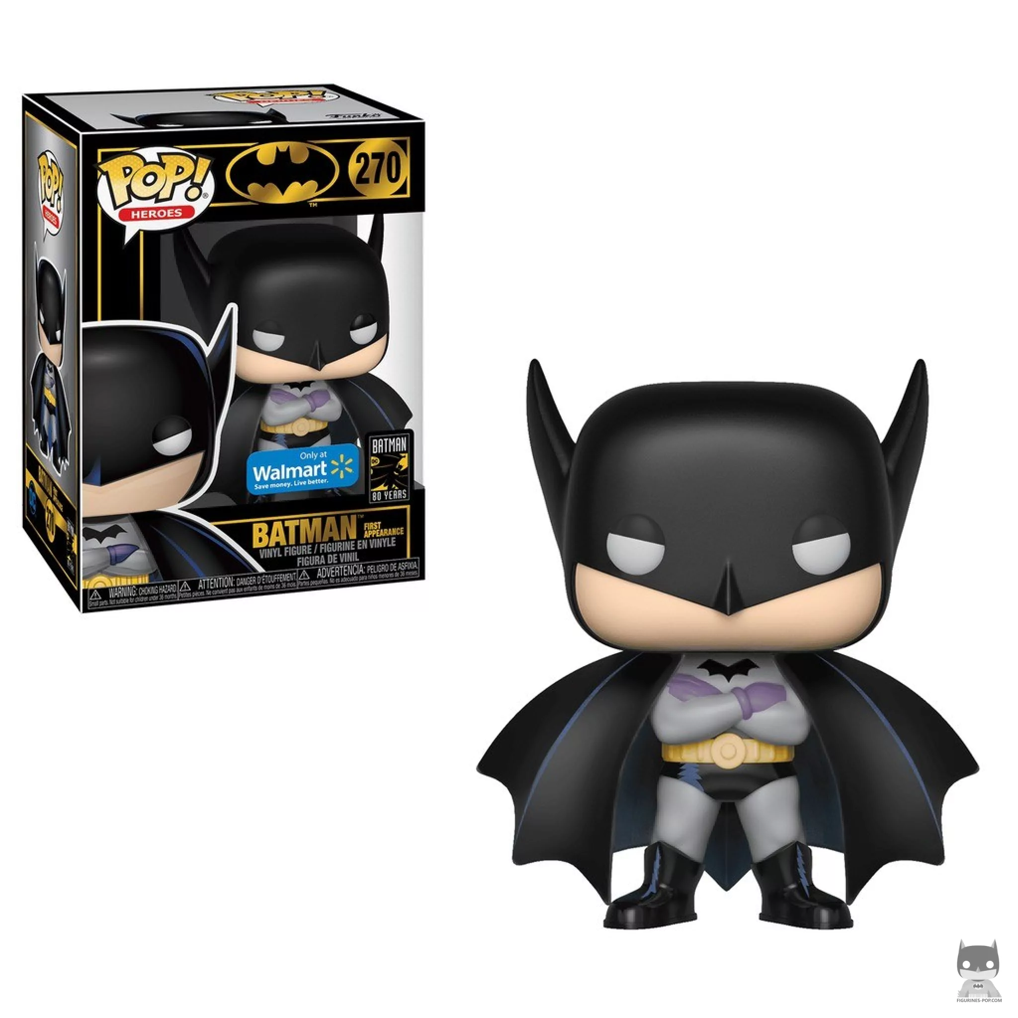 Figura Funko Pop! Batman primera aparición (Light) en su caja