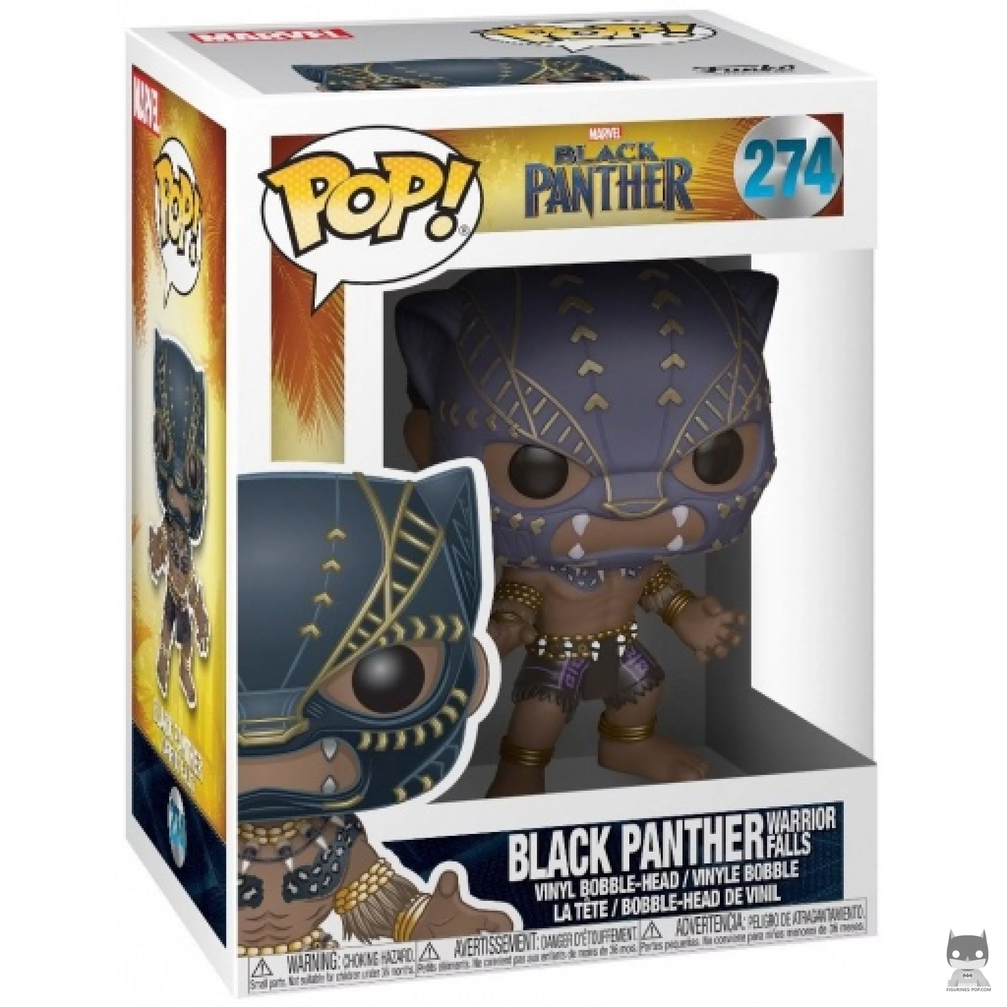 Figura Funko Pop! Black Panther (Cascada) en su caja