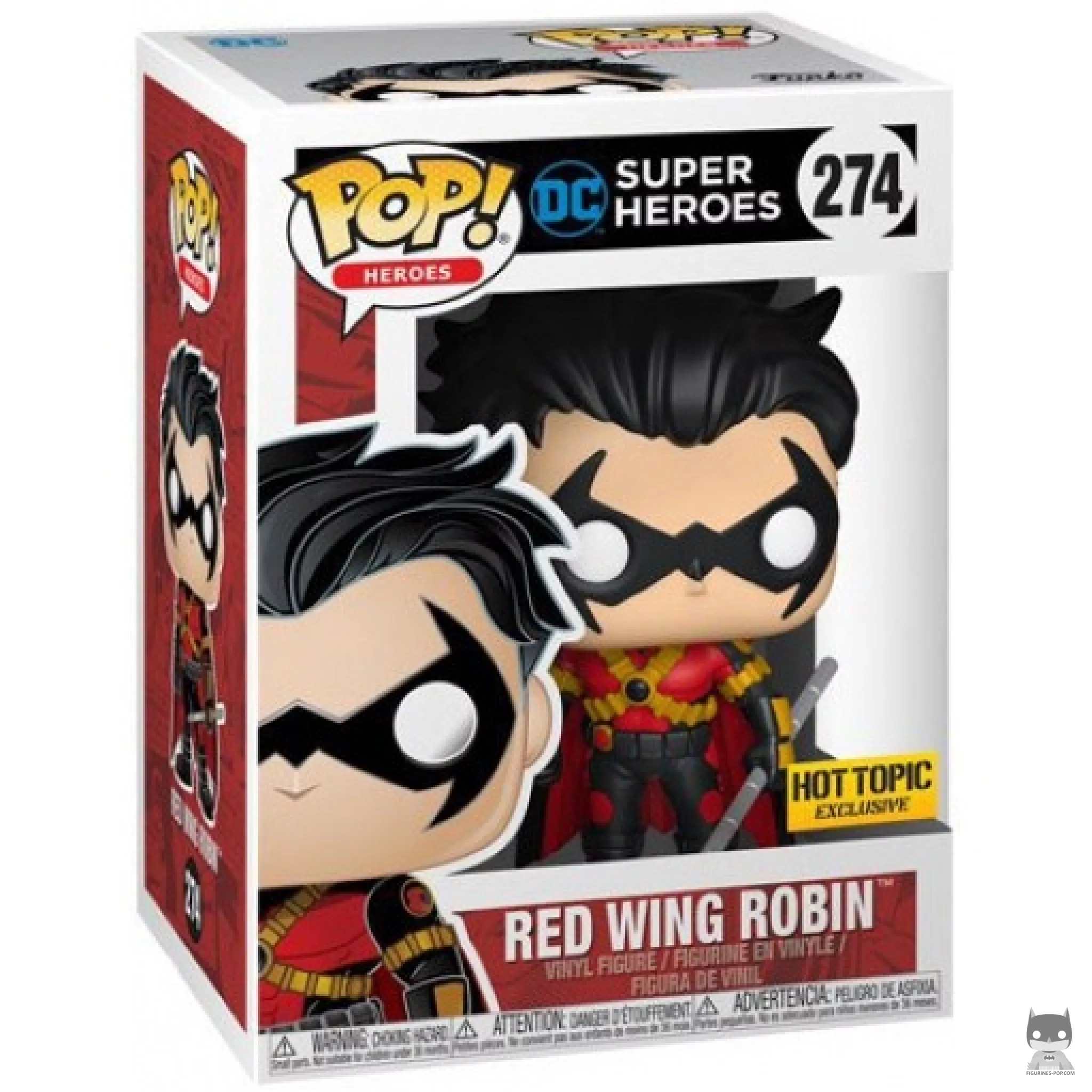Figura Funko Pop! Red Wing Robin en su caja
