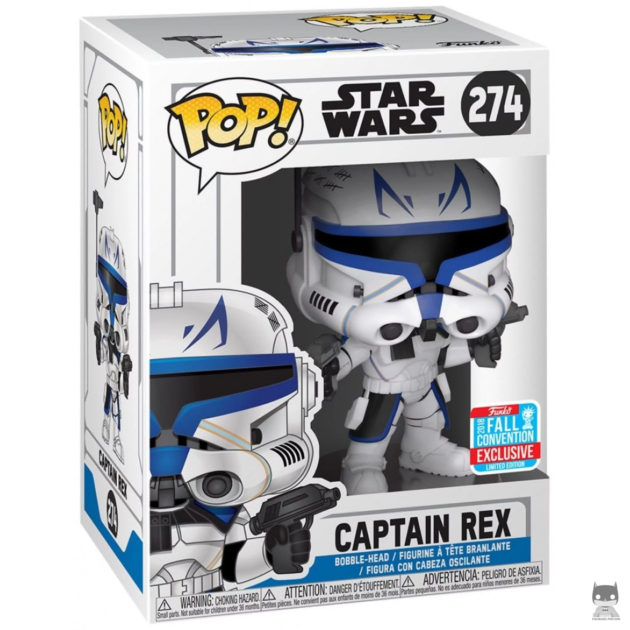 Figura Funko Pop! Captain Rex en su caja