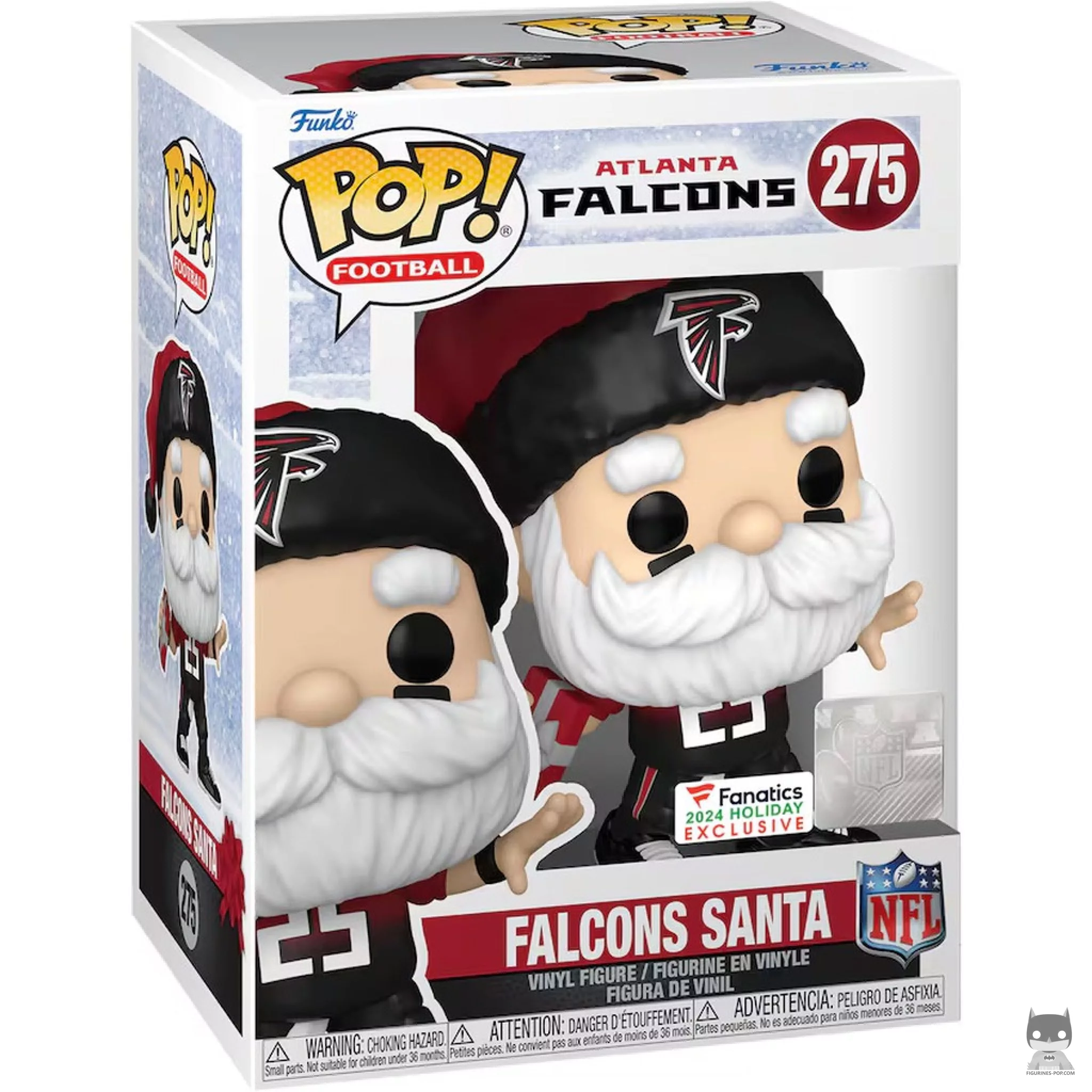 Figura Funko Pop! Papá Noel de los Falcons en su caja