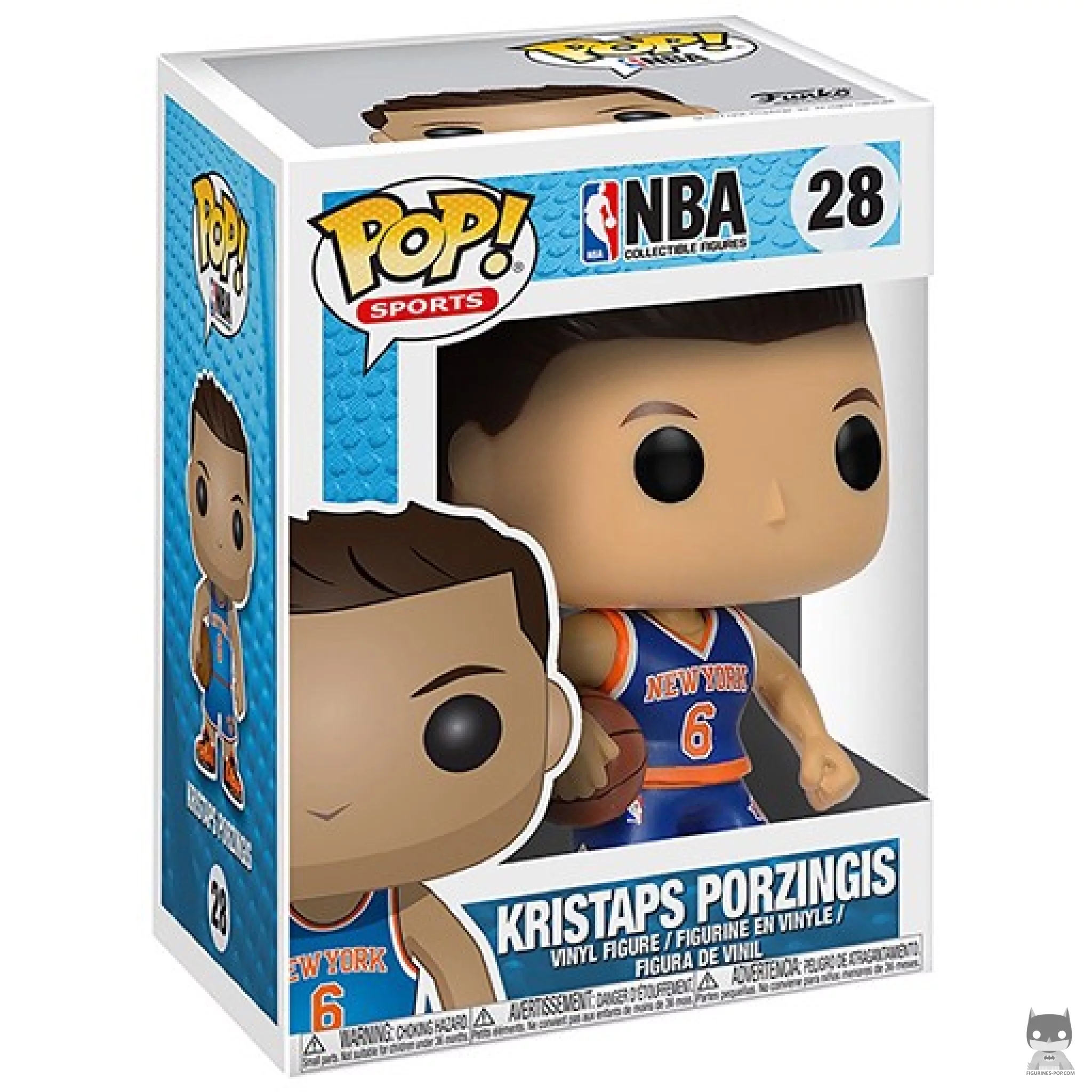 Figura Funko Pop! Kristaps Porzingis en su caja