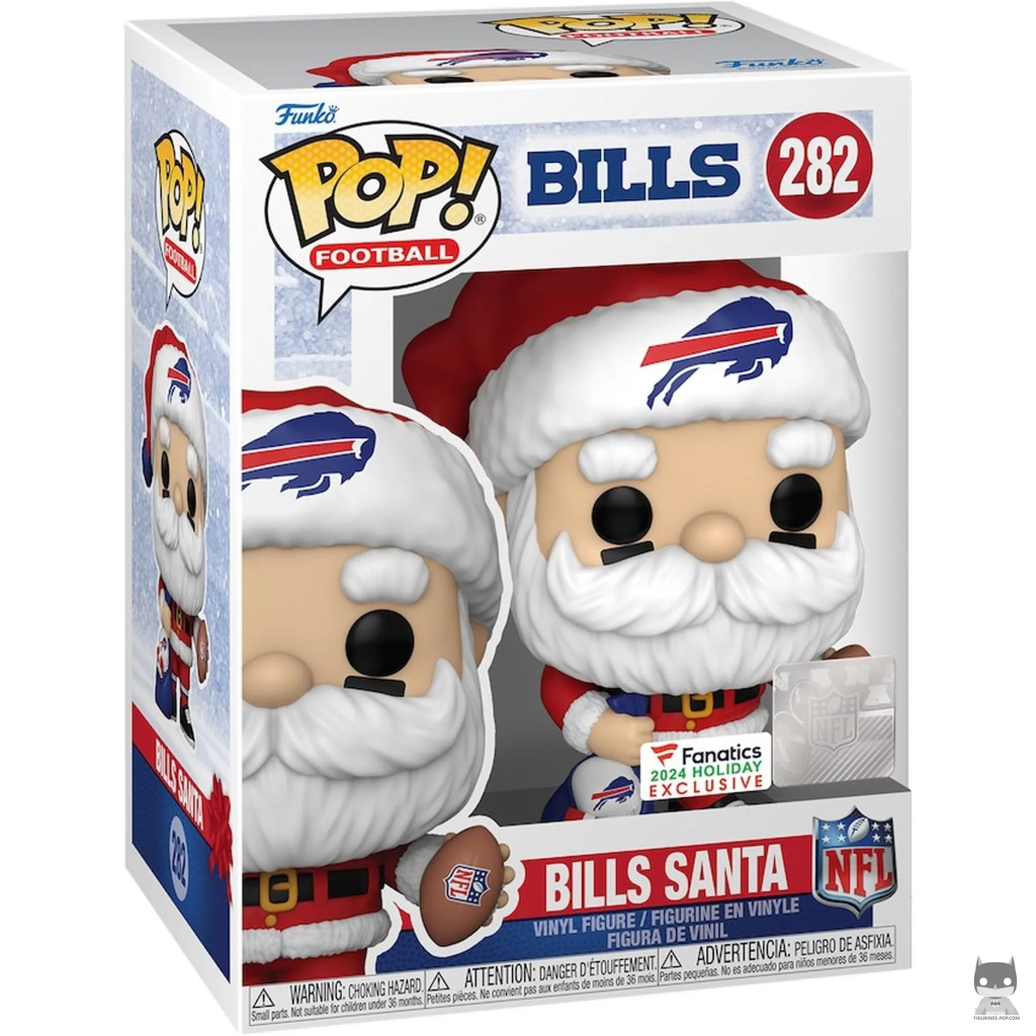 Figura Funko Pop! Papá Noel de los Bills en su caja