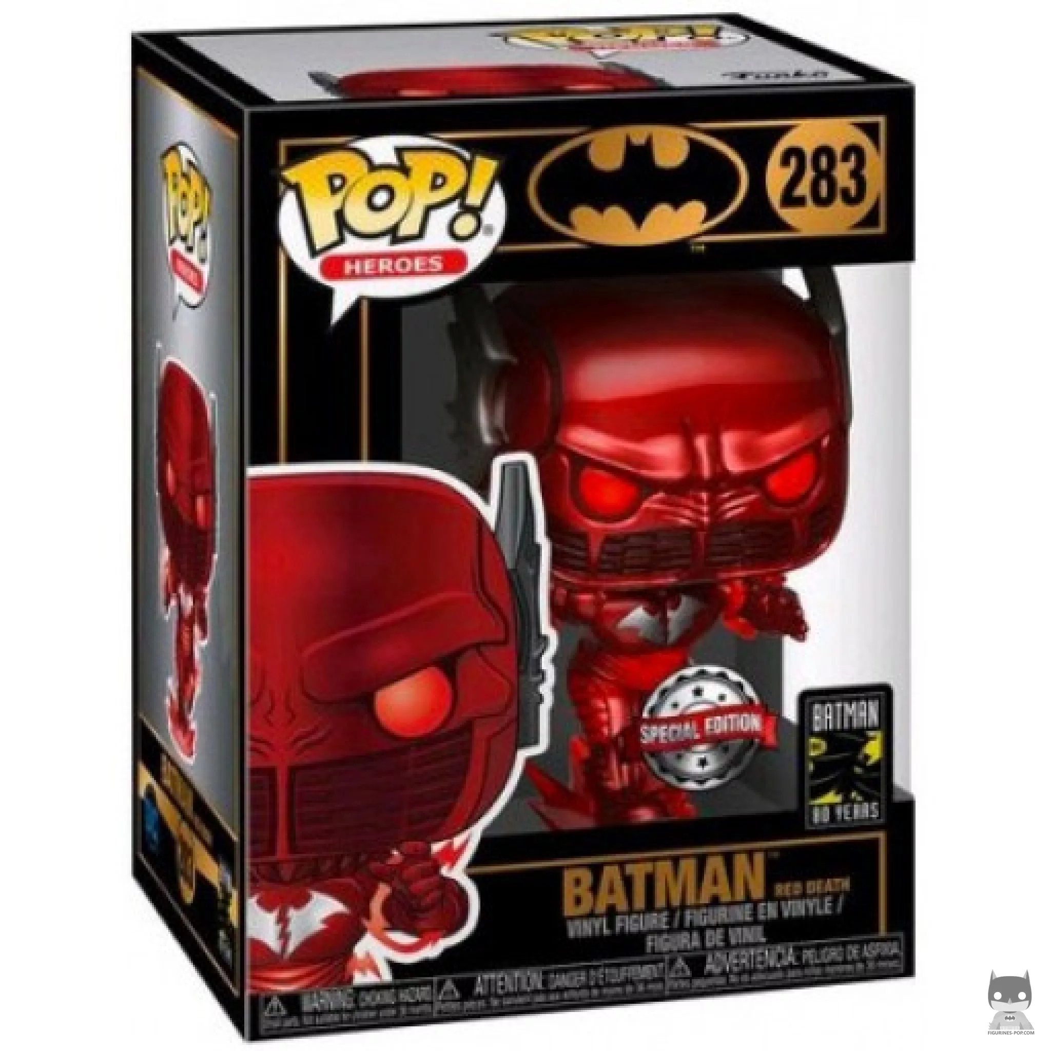Figura Funko Pop! Batman Muerte Roja (Metal) en su caja