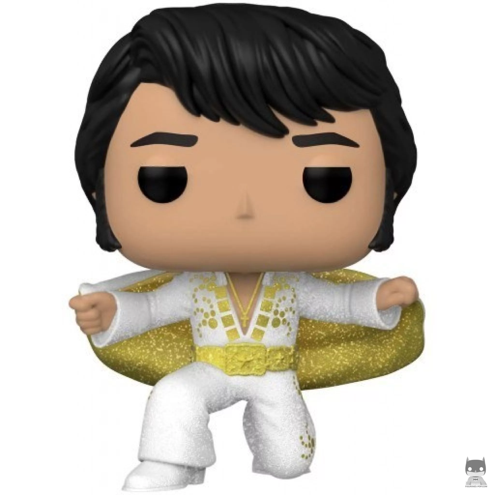 Figura Funko Pop! Elvis con traje de faraón (Purpurina diamante) (Elvis Presley)