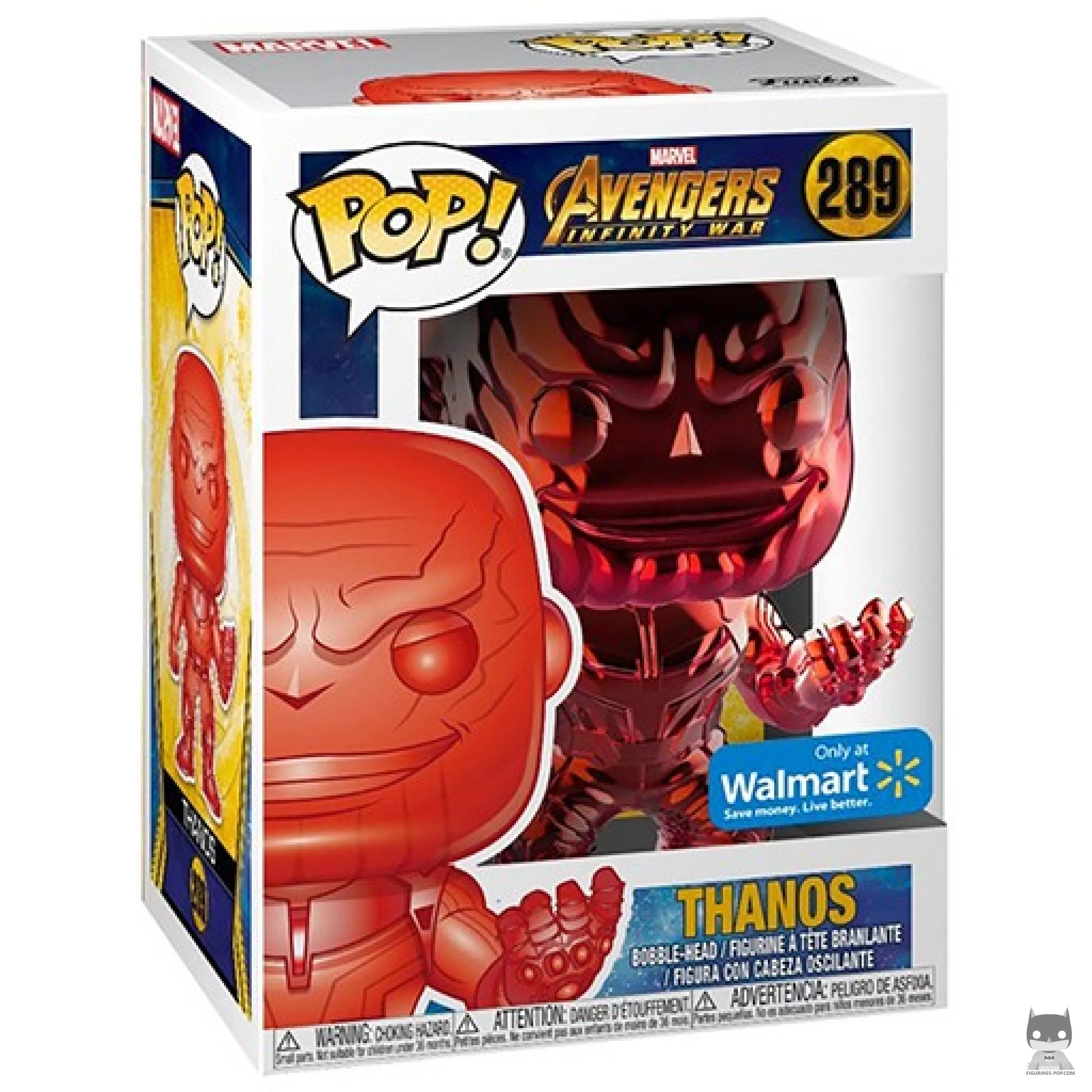Figura Funko Pop! Thanos (Rojo cromado) en su caja