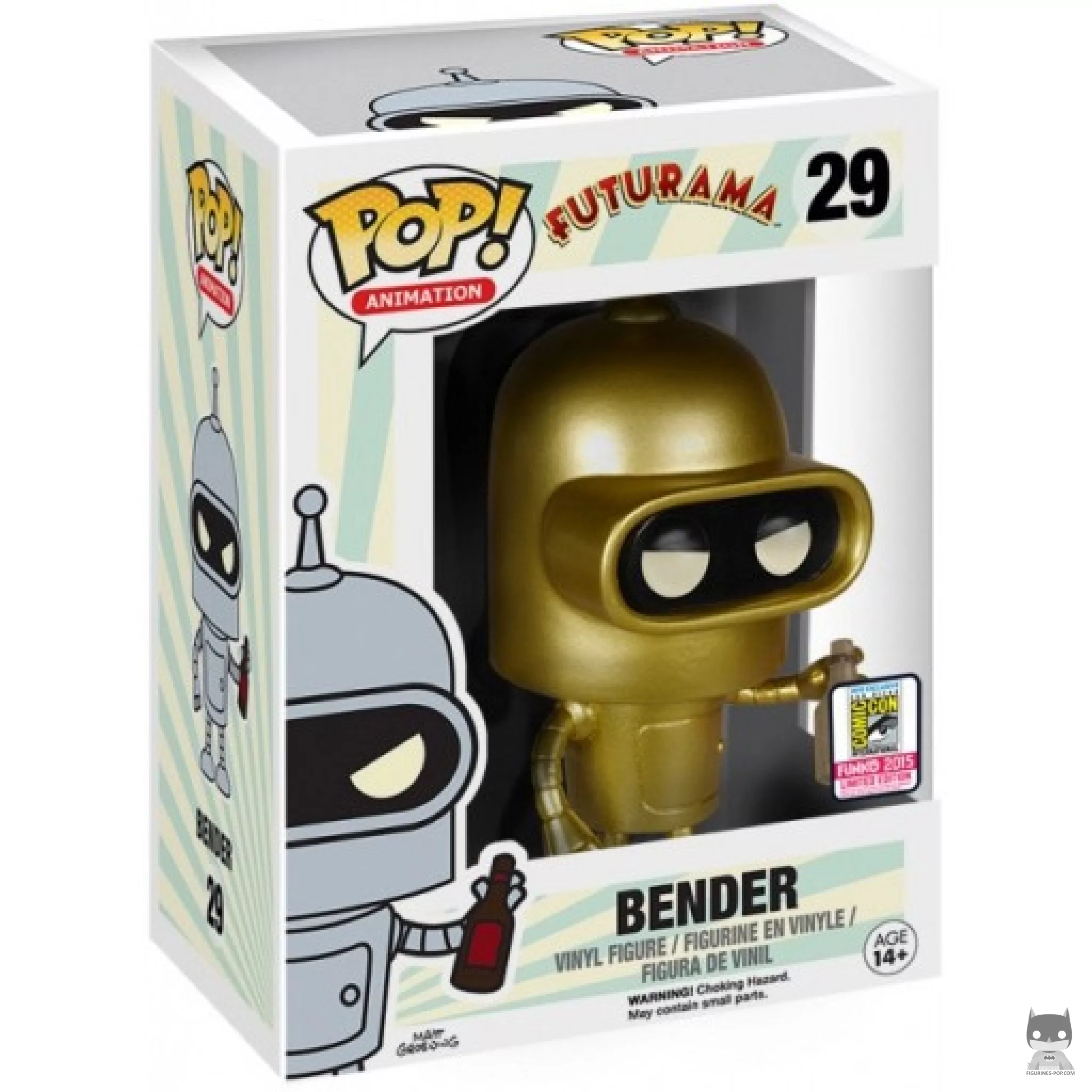 Figura Funko Pop! Bender (Dorado) en su caja