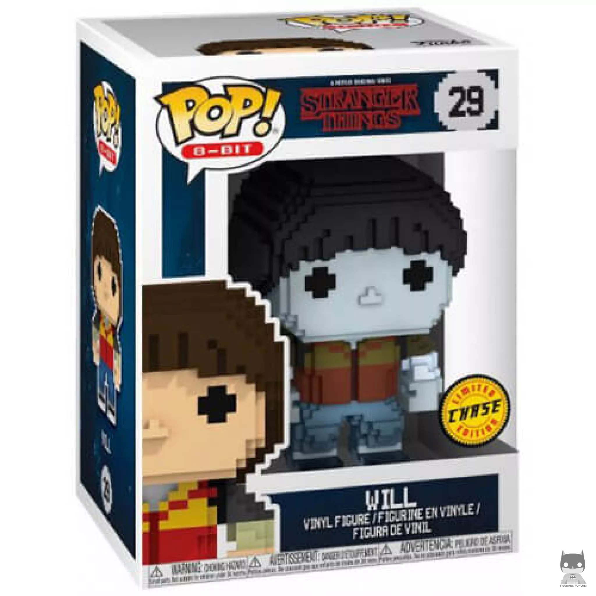 Figura Funko Pop! Will en el Mundo del Revés (8-bit Chase) en su caja