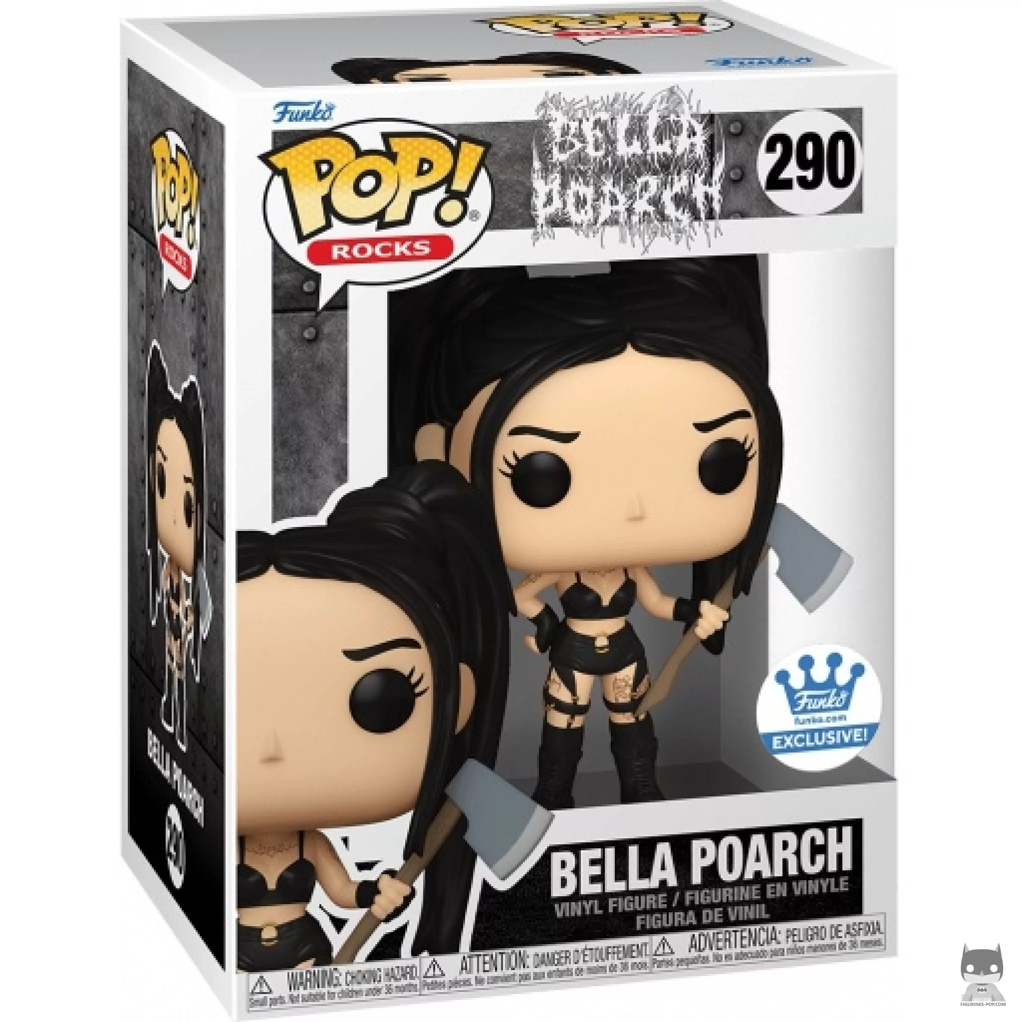 Figura Funko Pop! Bella Poarch con hacha en su caja
