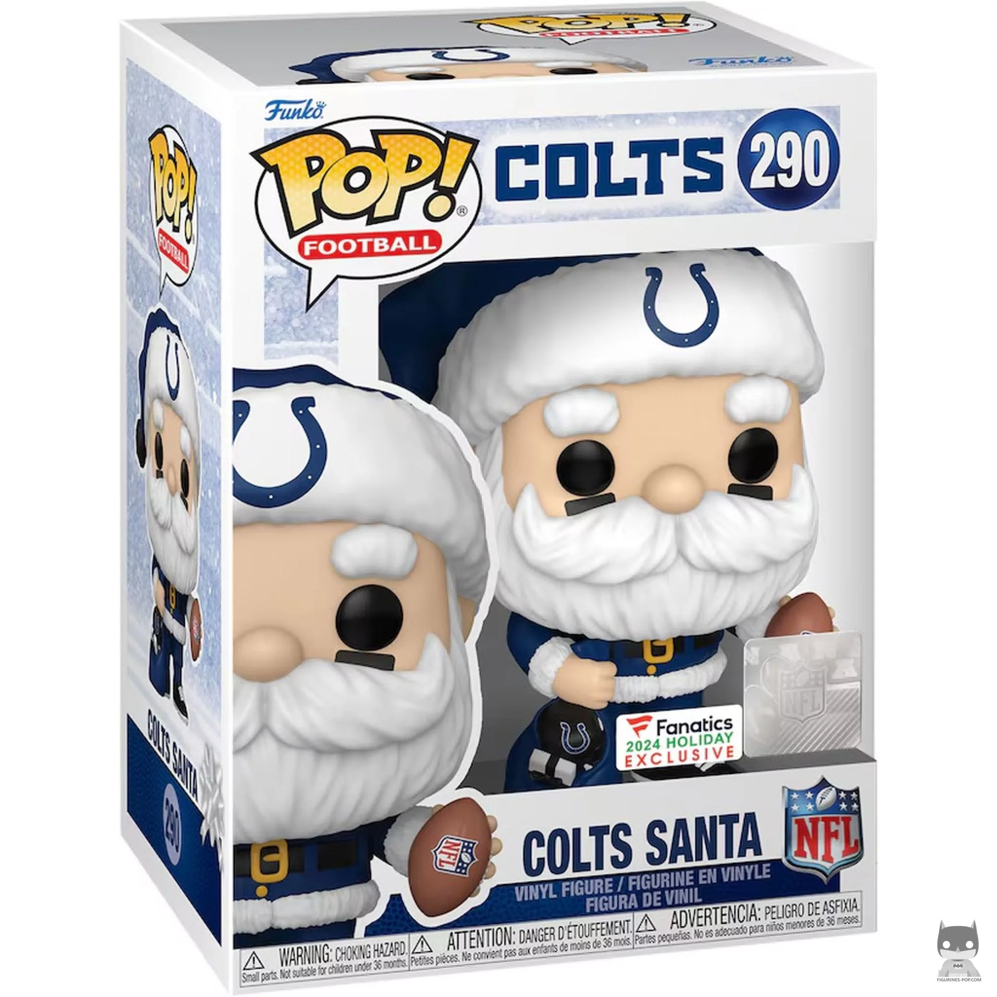 Figura Funko Pop! Papá Noel de los Colts en su caja