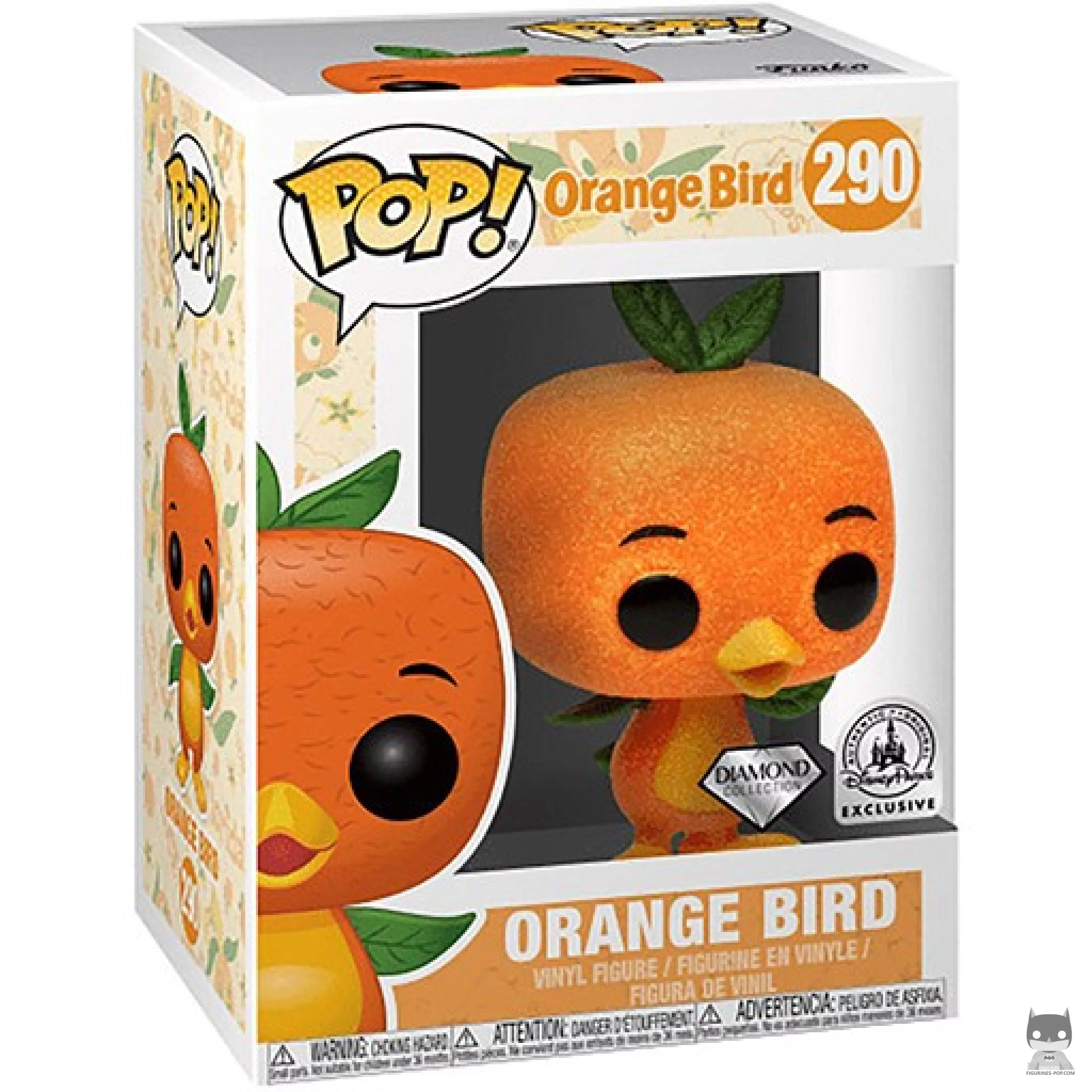 Figura Funko Pop! Pájaro Naranja (Purpurina de diamante) en su caja