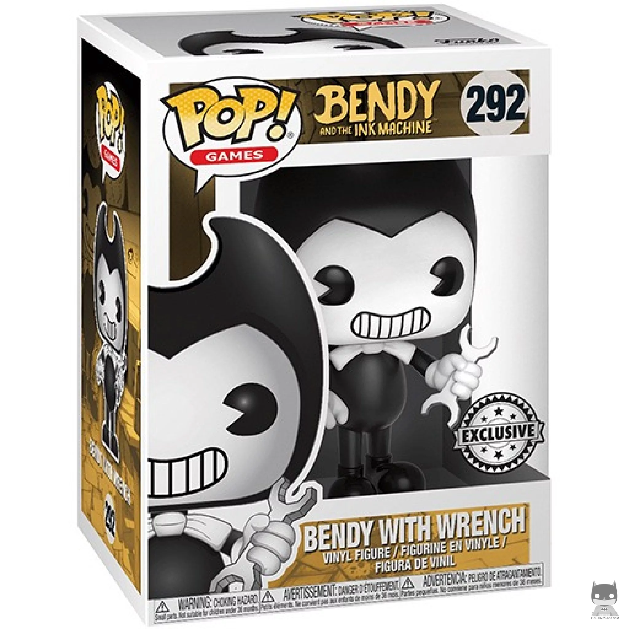 Figura Funko Pop! Bendy con llave inglesa en su caja
