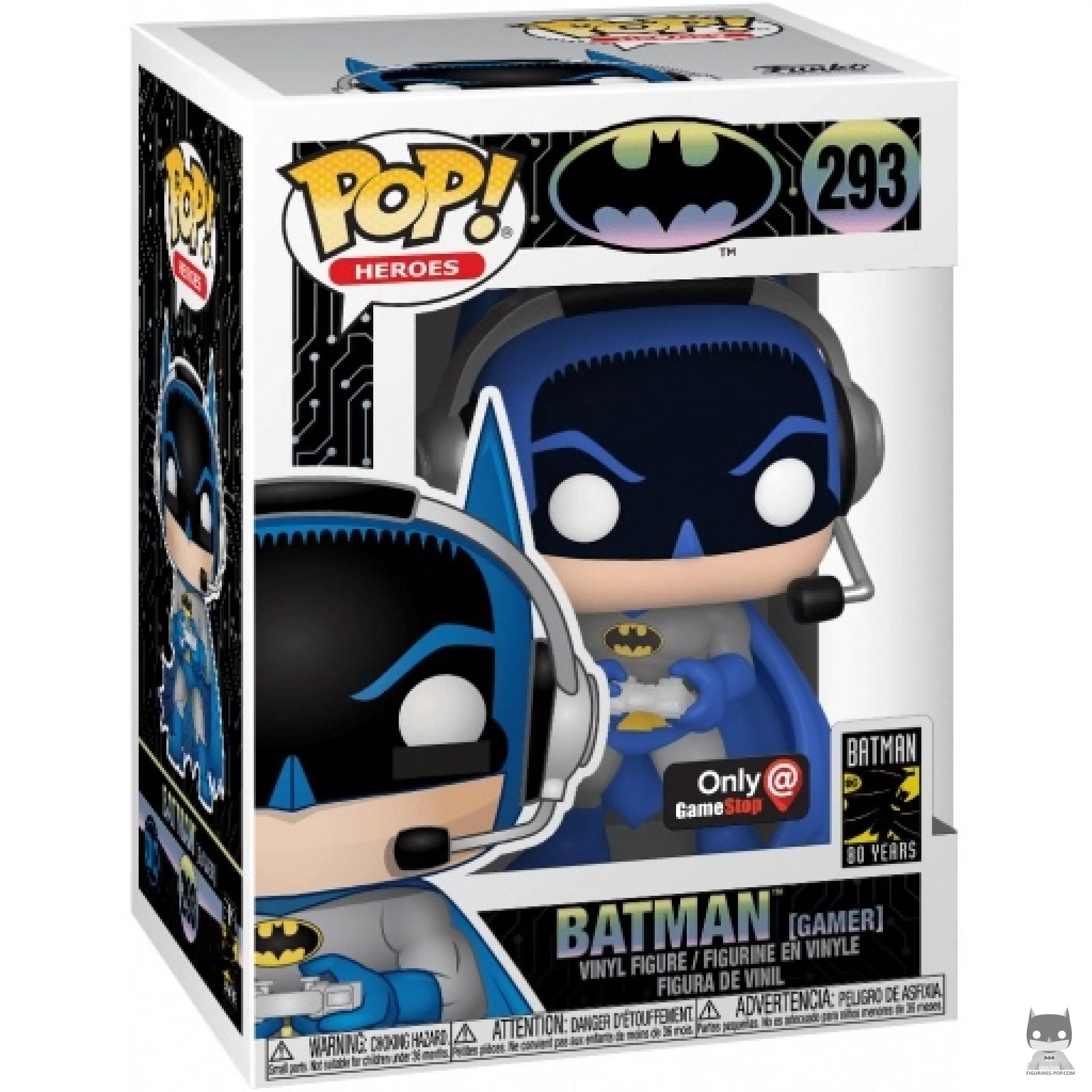 Figura Funko Pop! Batman gamer en su caja