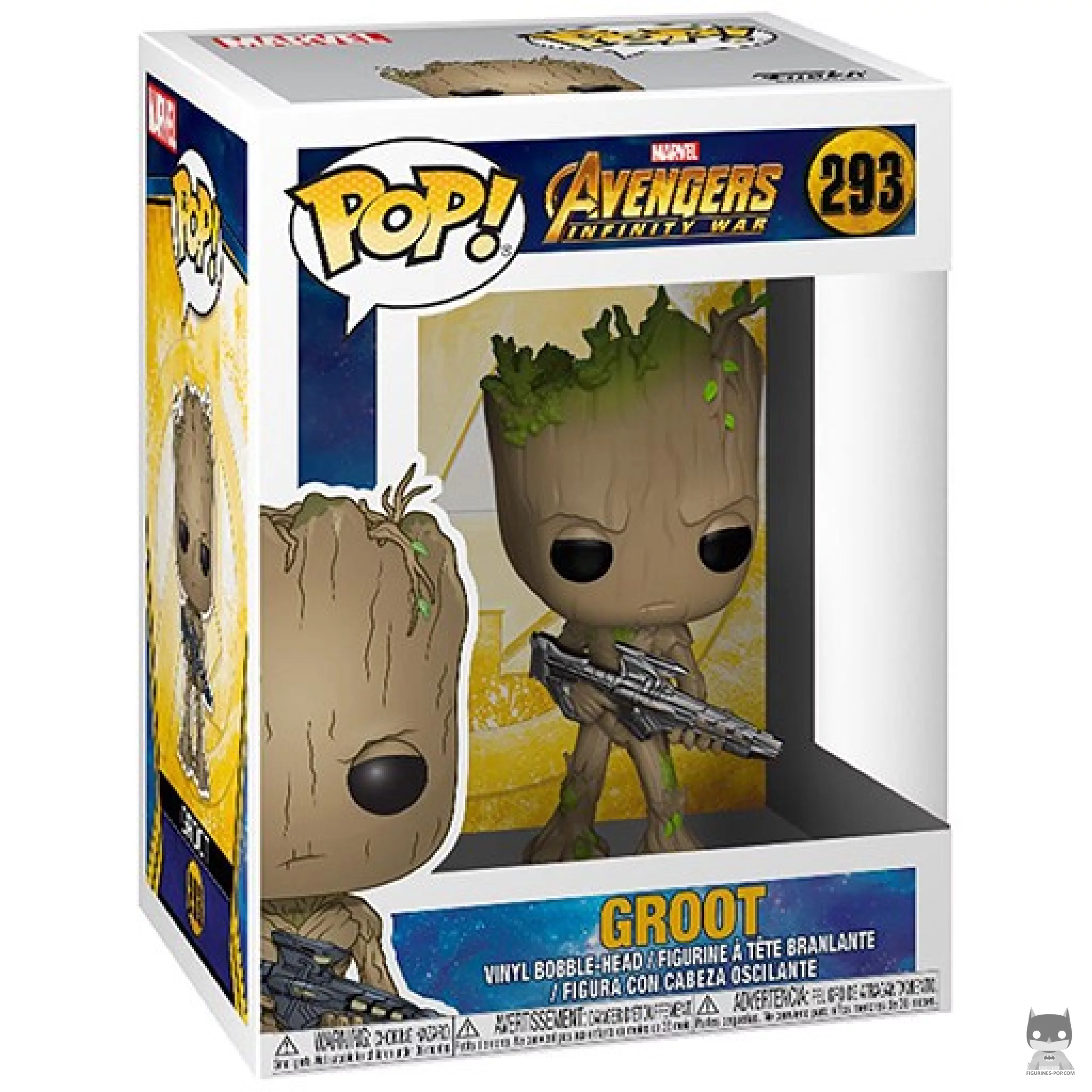 Figura Funko Pop! Groot (con bláster) en su caja
