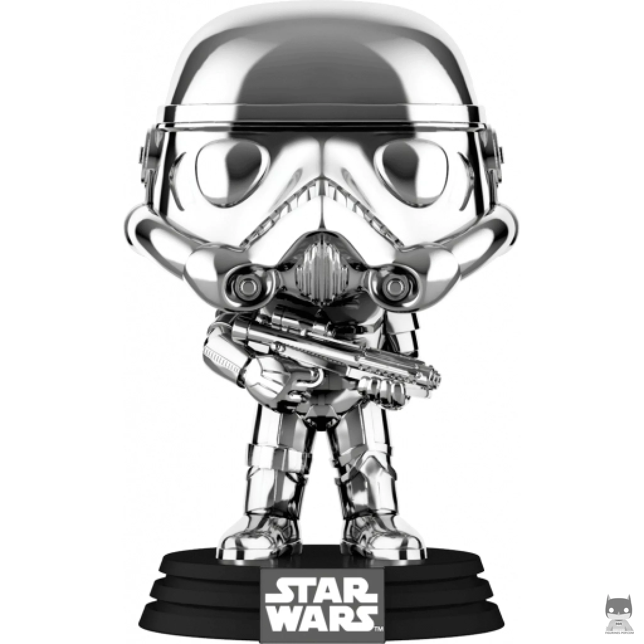Figura Funko Pop! Stormtrooper (Plateado cromado) (Star Wars: Episodio I, La amenaza fantasma)