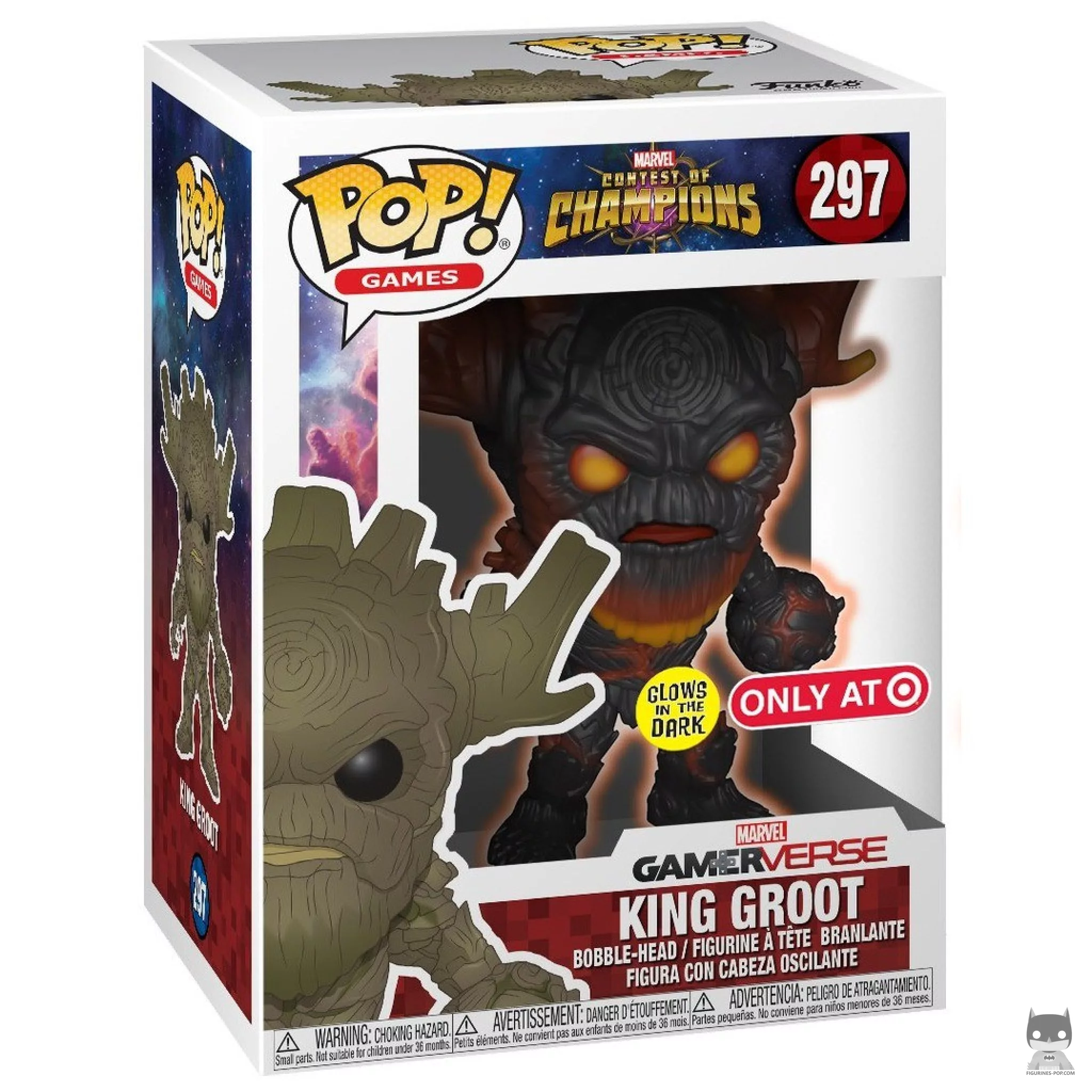 Figura Funko Pop! King Groot en su caja